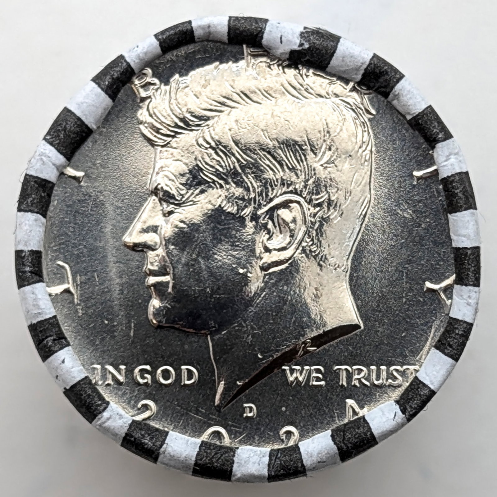 Original Bank Roll of 20- 2024 John F. Kennedy Half Dollars- Uncirculated - 2
