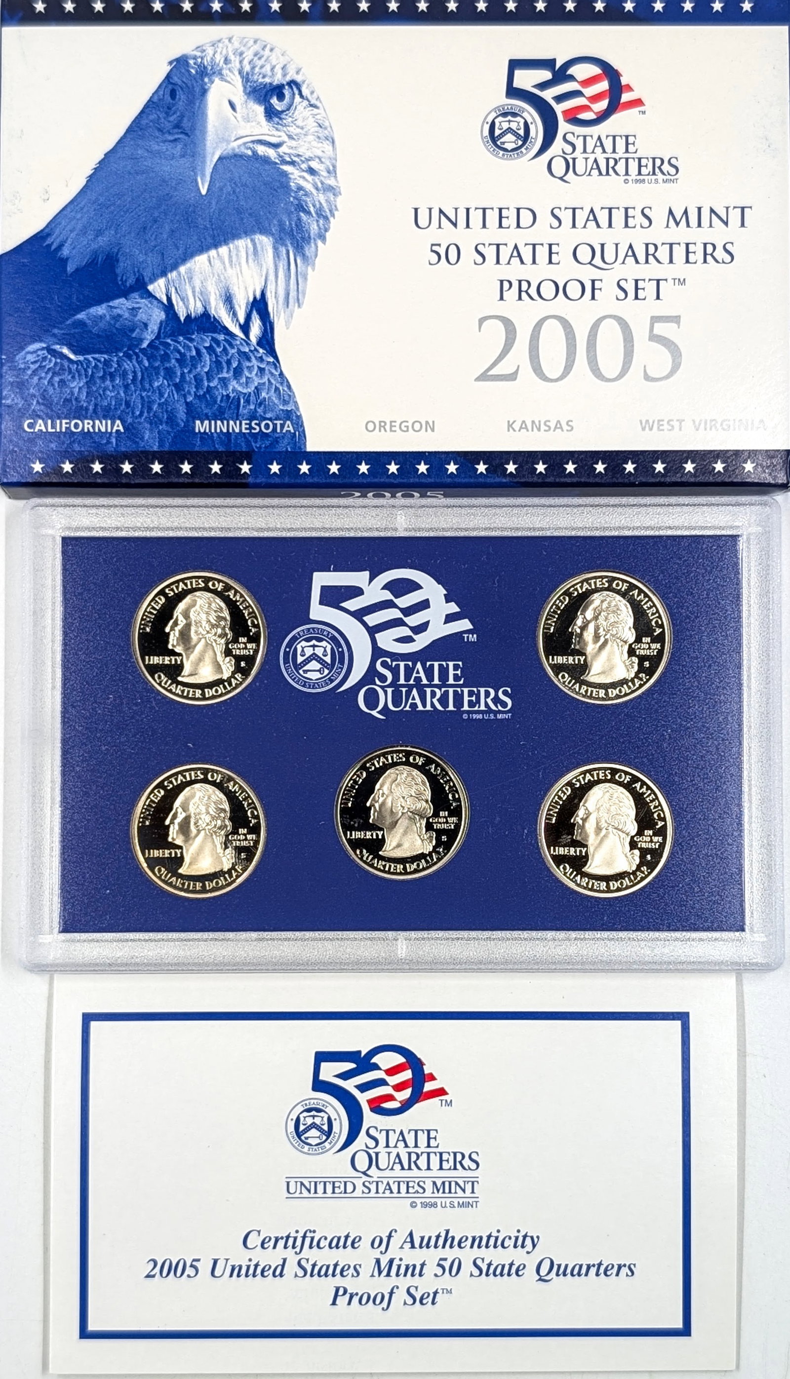 2005 US Mint 50 State Quarters Proof Set (1 of 2)