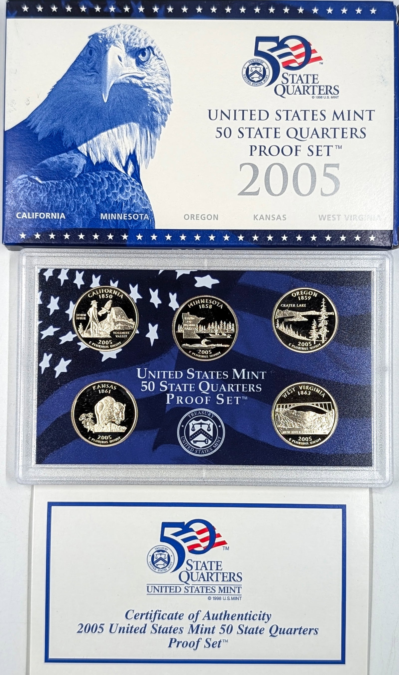 2005 US Mint 50 State Quarters Proof Set - 2