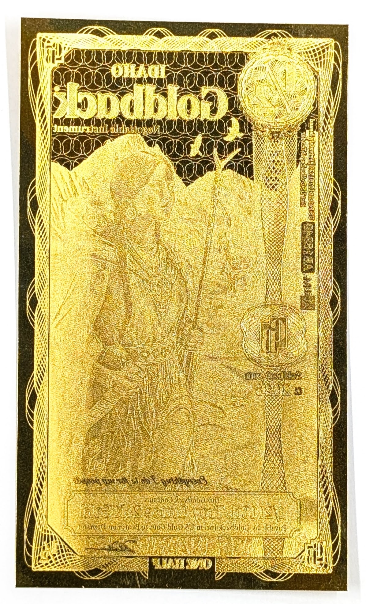 2026 1/2 Idaho Goldback 1/2000th Troy Ounce 24K Gold - 2
