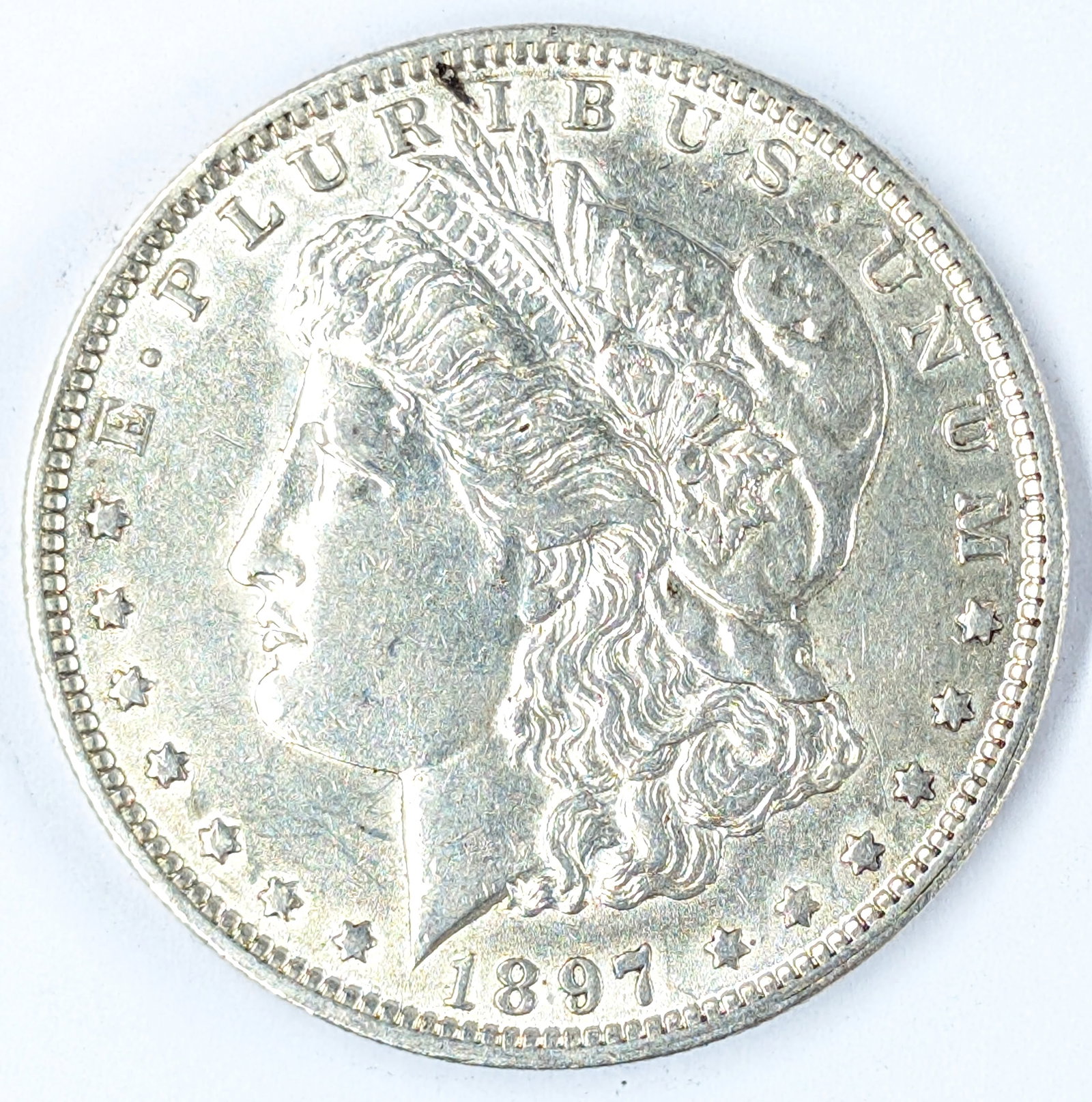 1897-O Morgan Silver Dollar: Silver