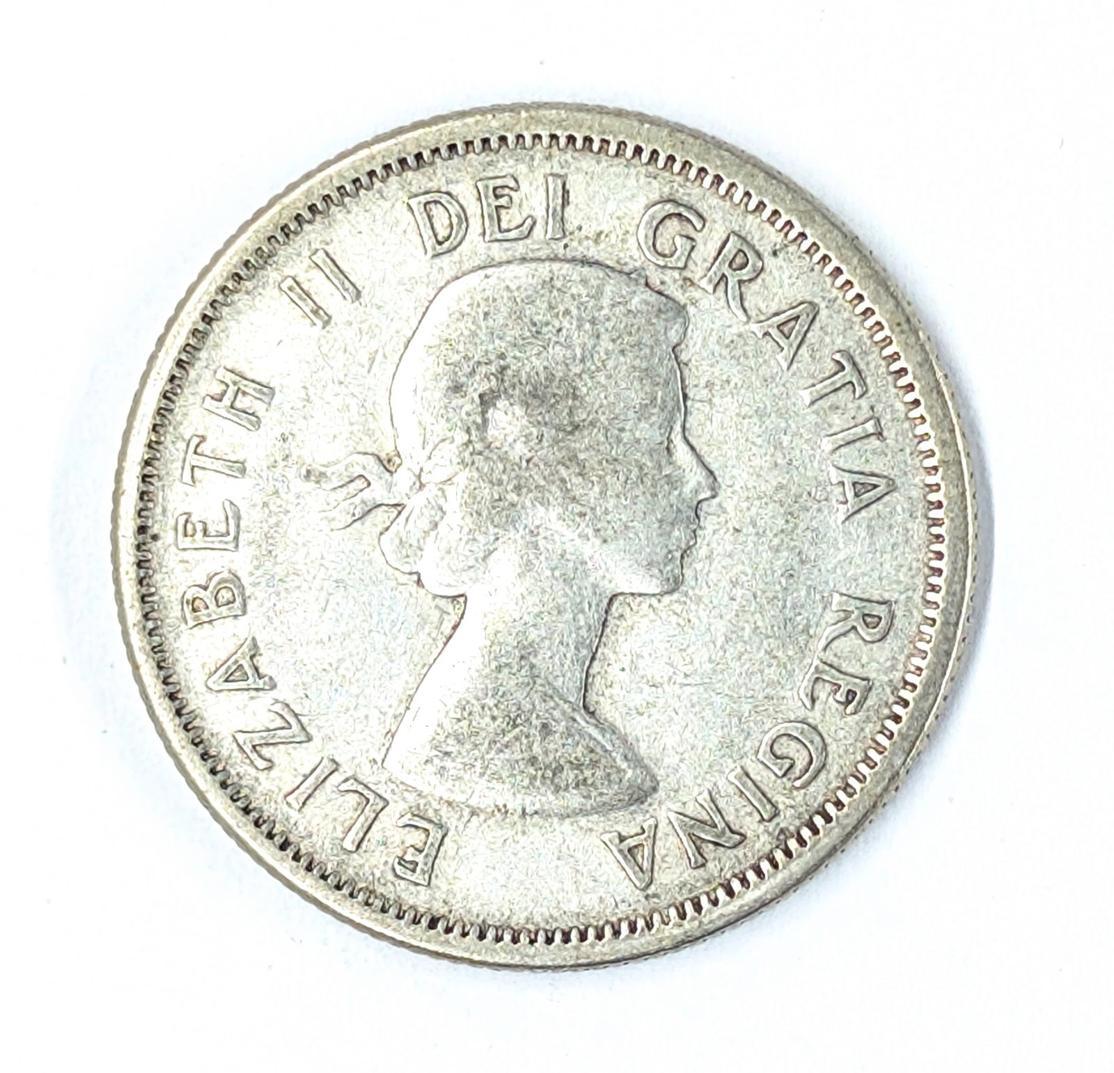 1957 Silver Canadian Quarter: 80% Silver
