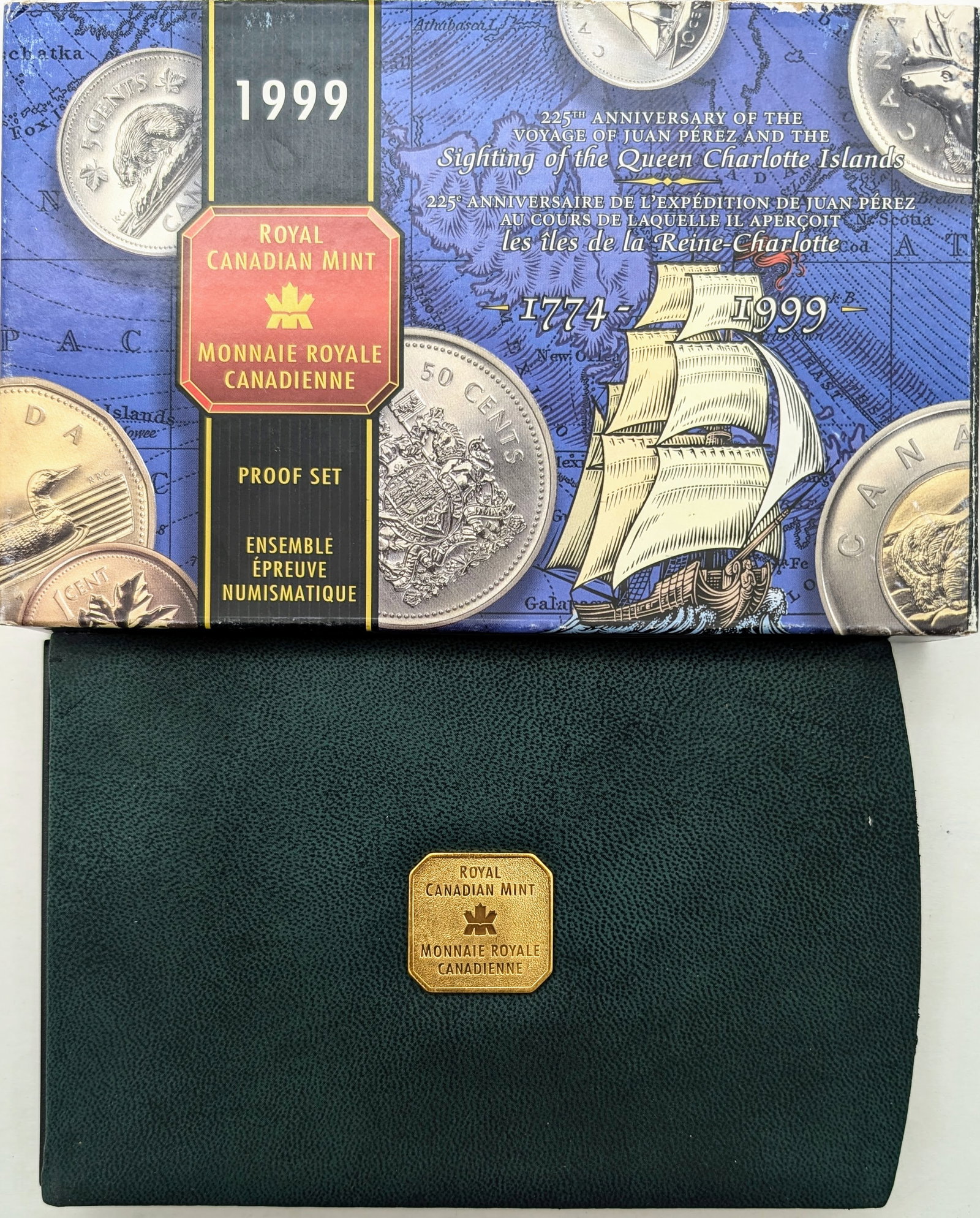 1999 Silver Royal Canadian Mint Proof Set w/ Silver Dollar, Half, Quarter, Dime & Nickel - 4