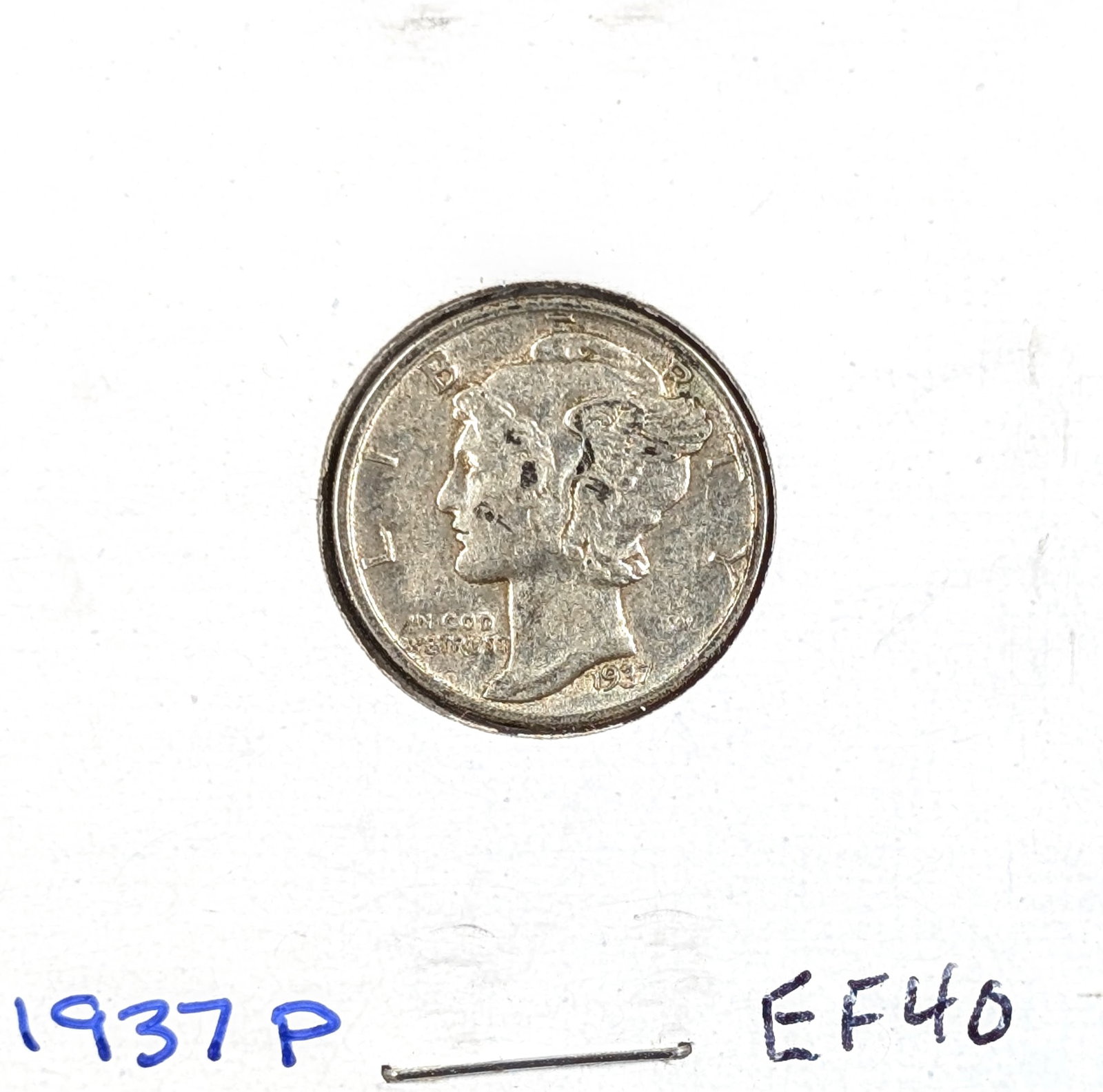 1937 Silver Mercury Dime: Silver