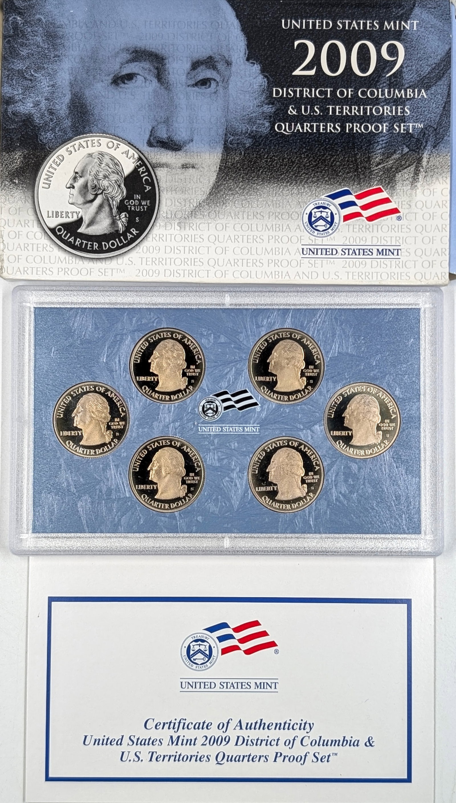 2009 US Mint District of Columbia & US Territories Quarter Proof Set - 2
