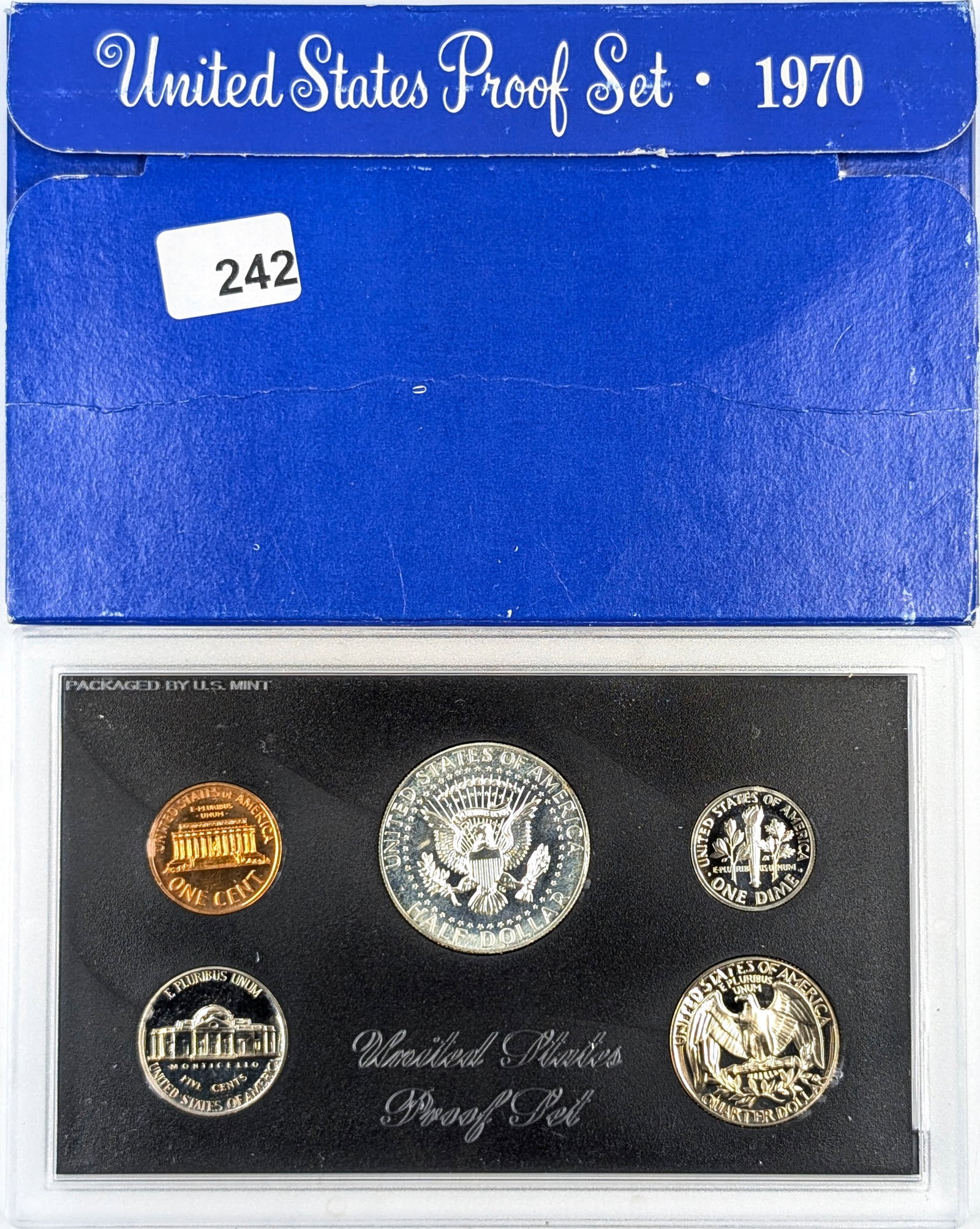 1970 US Mint Proof Set w/ Silver JFK Half - 2