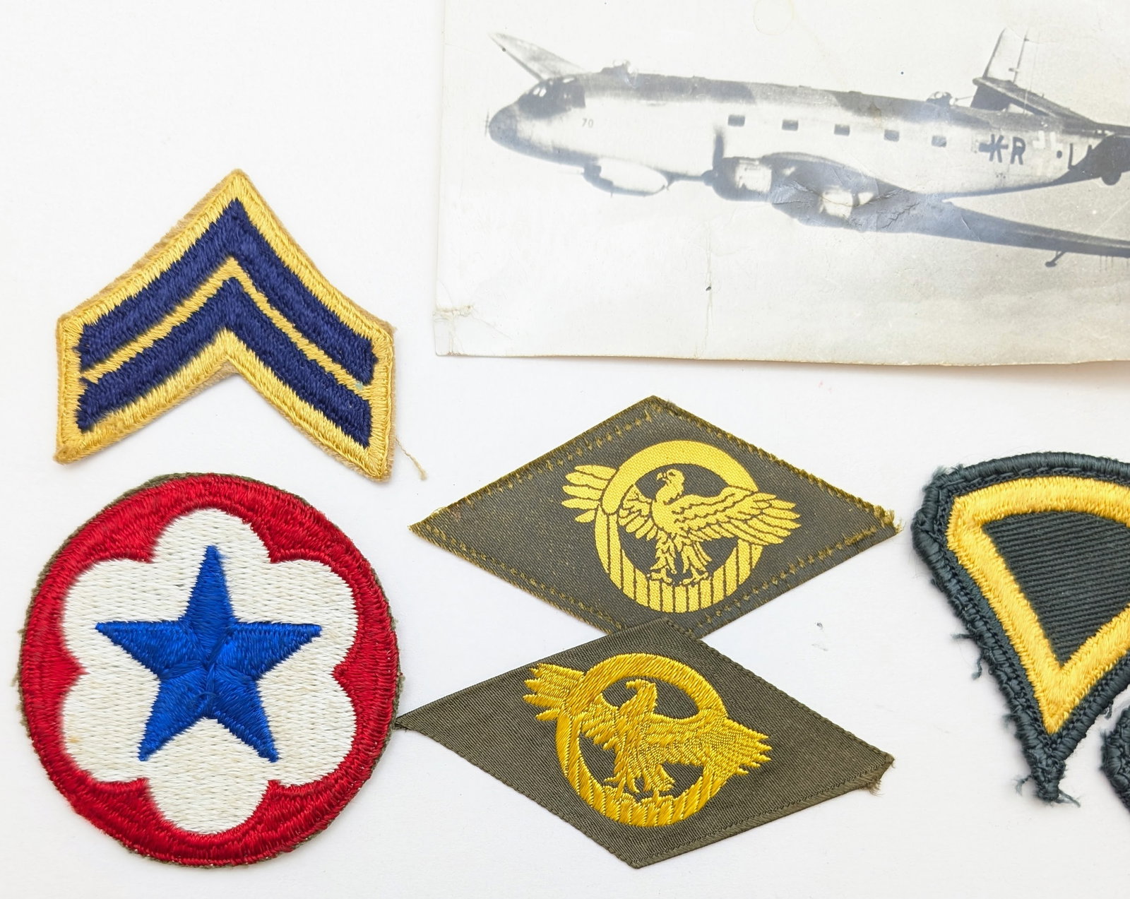 Large Lot of Military Patches, Stamps, Coins, & photo - 2