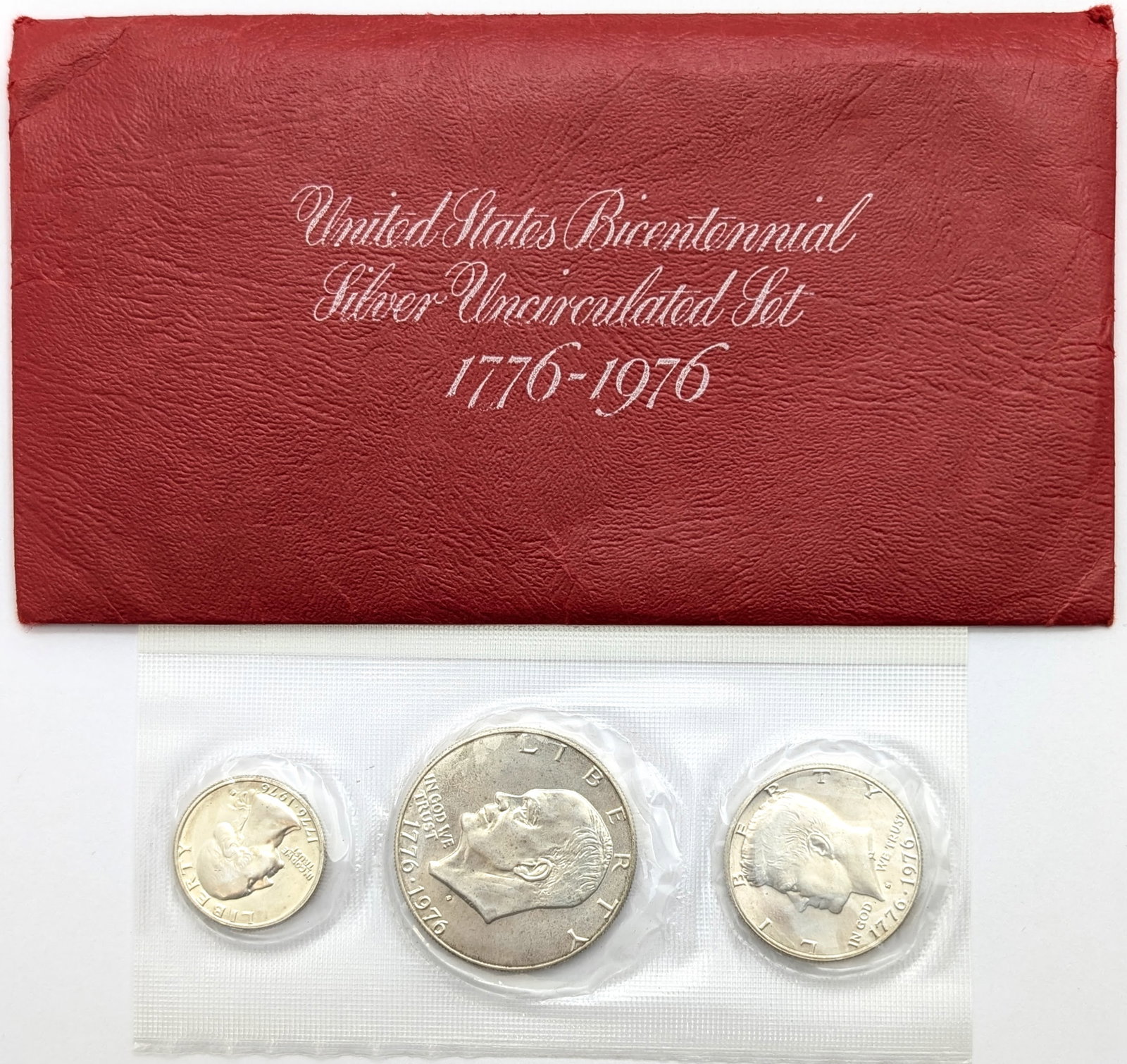 1976 US Mint Bicentennial Silver Uncirculated 3-Coin Set: Silver