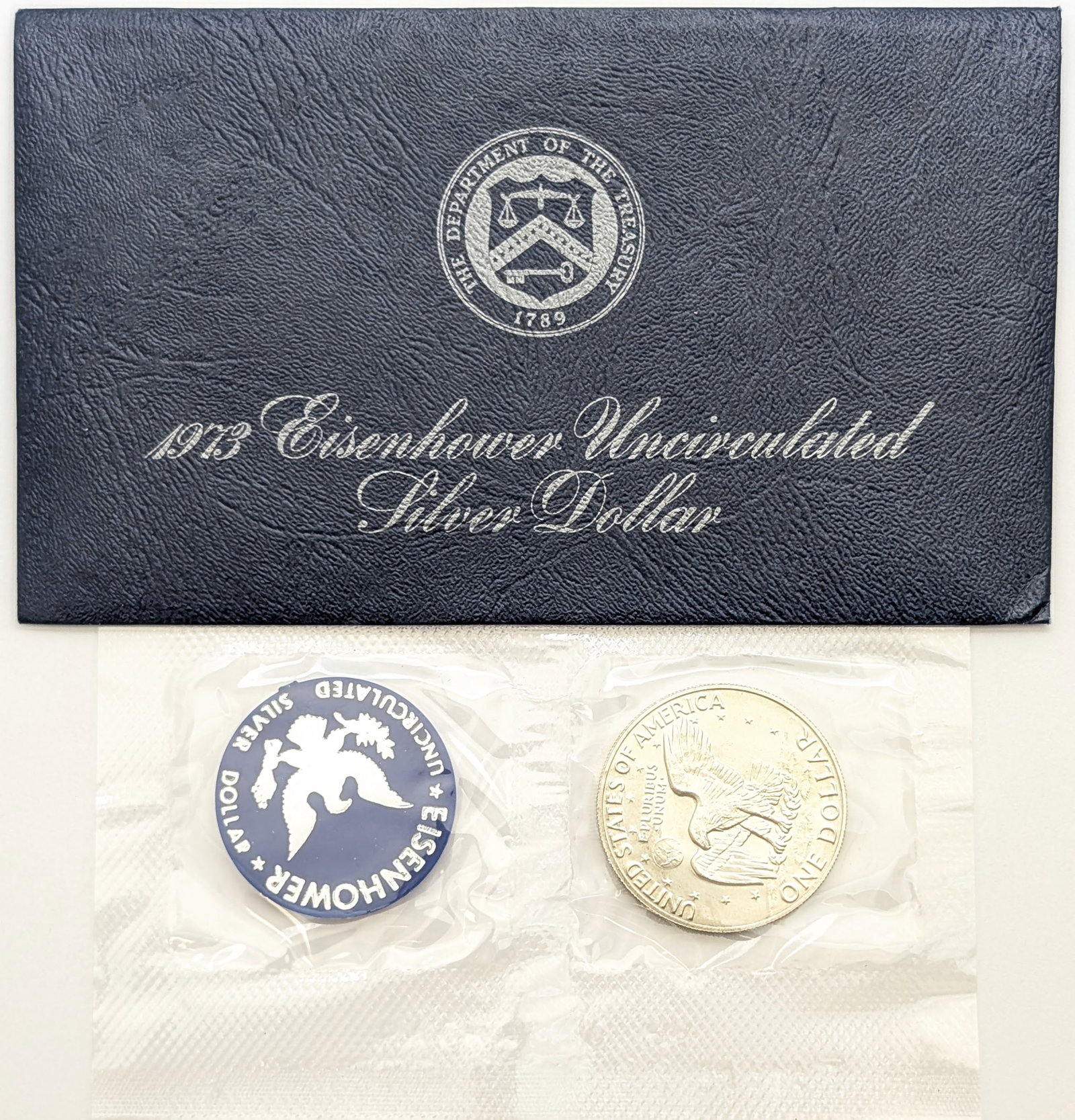 1973-S Eisenhower " Ike" Uncirculated Silver Dollar - 2