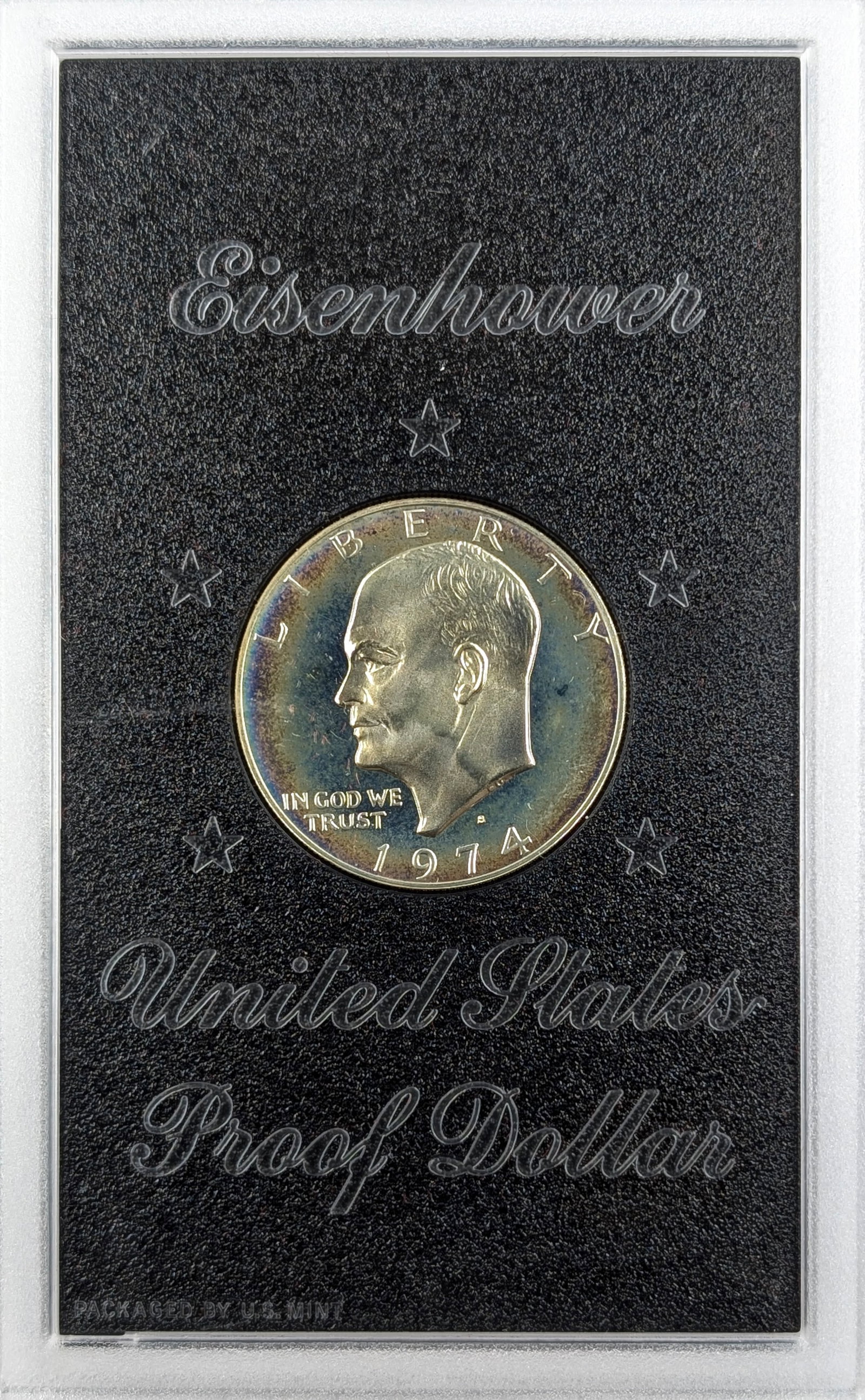 1974-S Eisenhower " Ike" Proof Silver Dollar- Beautifully Toned: Silver