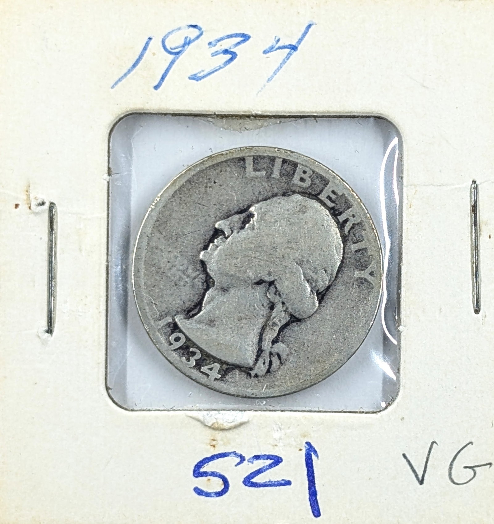 1934 Silver Washington Quarter: Silver