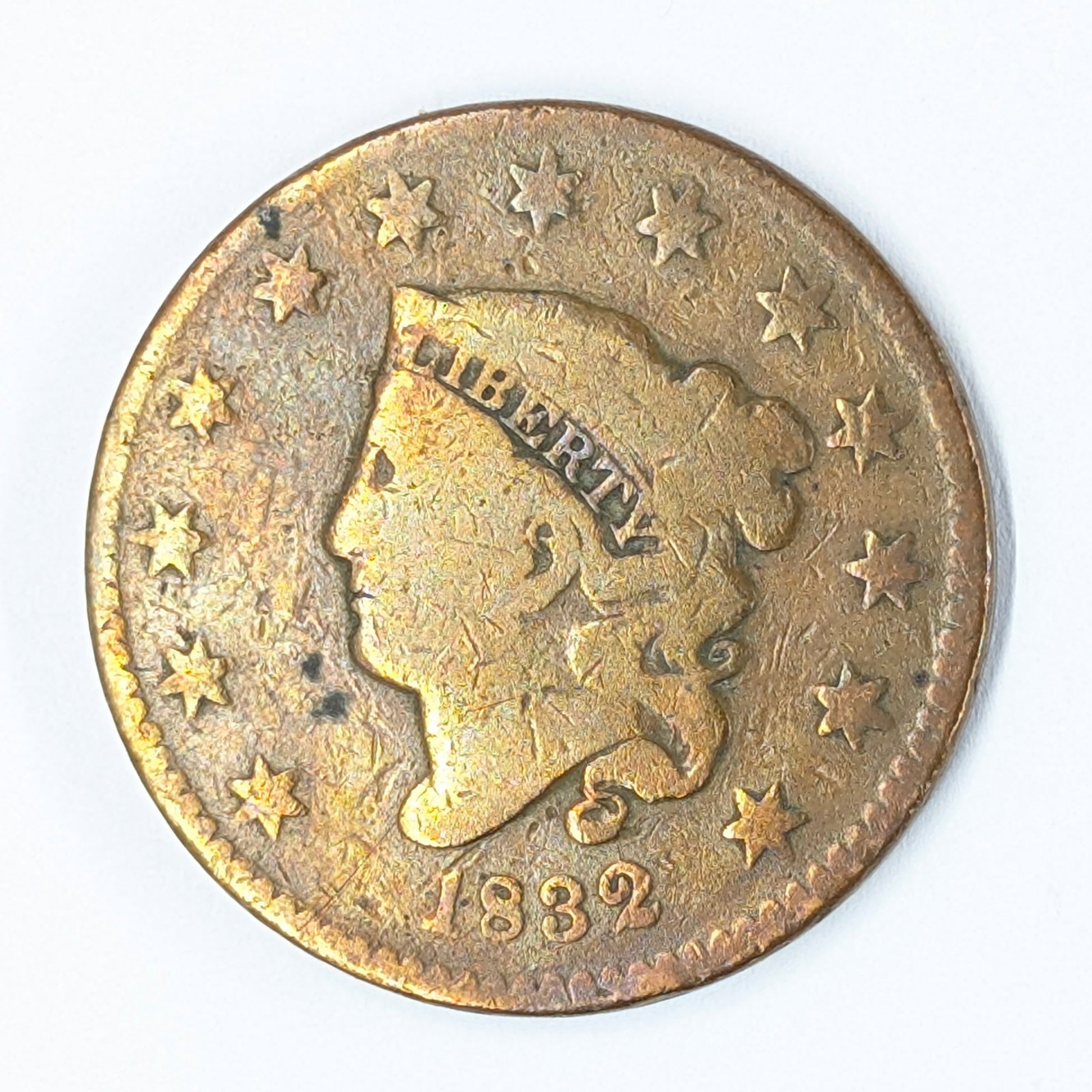 1832 Large Cent - Toned - 3
