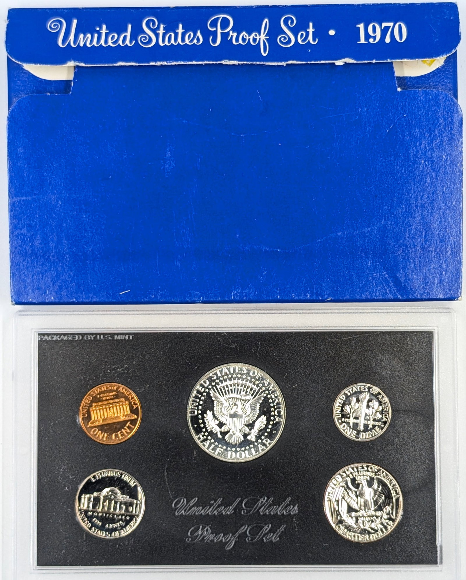 1970 US Mint Proof Set w/ Silver JFK Half - 2