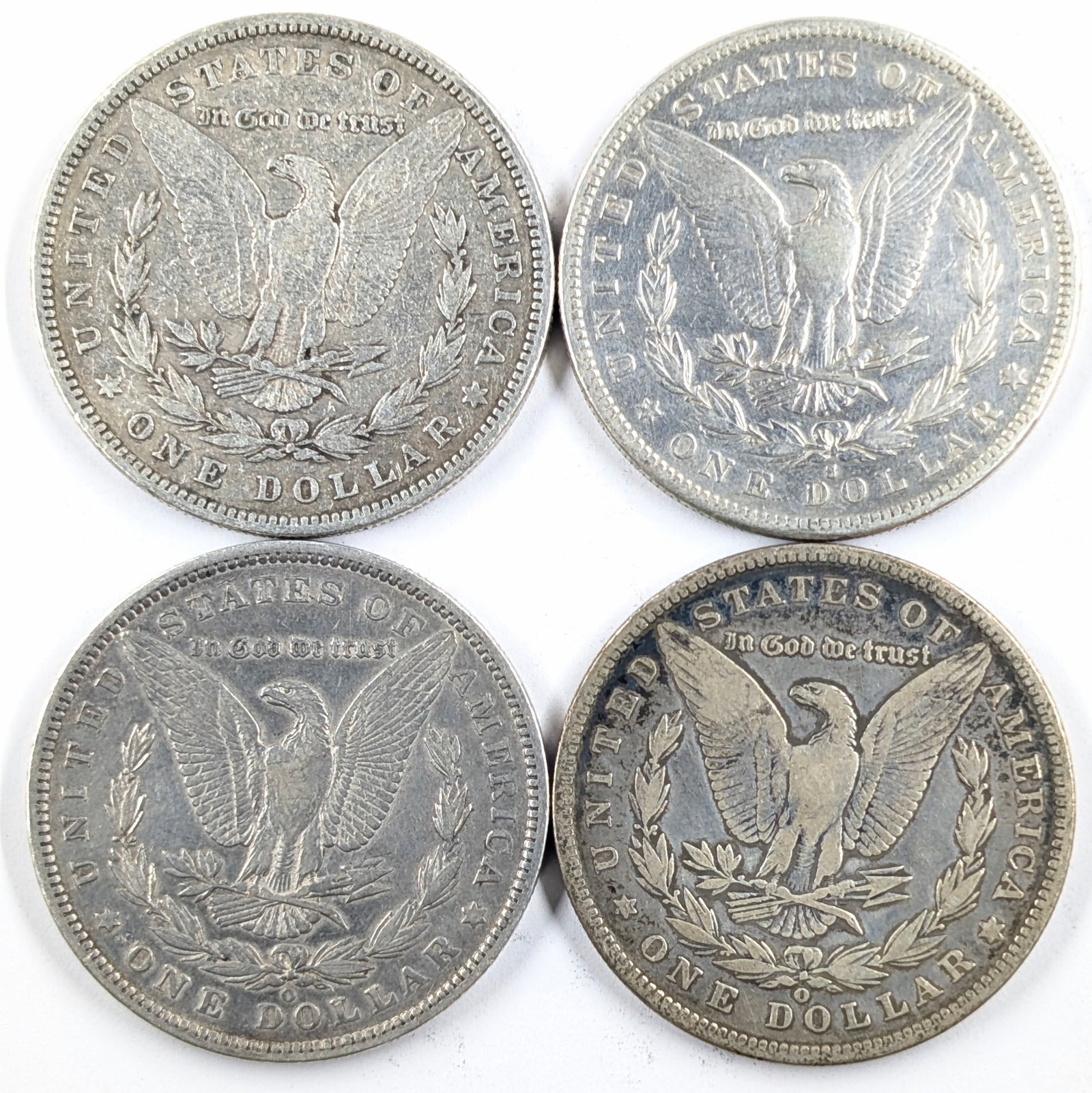 Lot of 4 Morgan Silver Dollars - 1880-1888 - 2