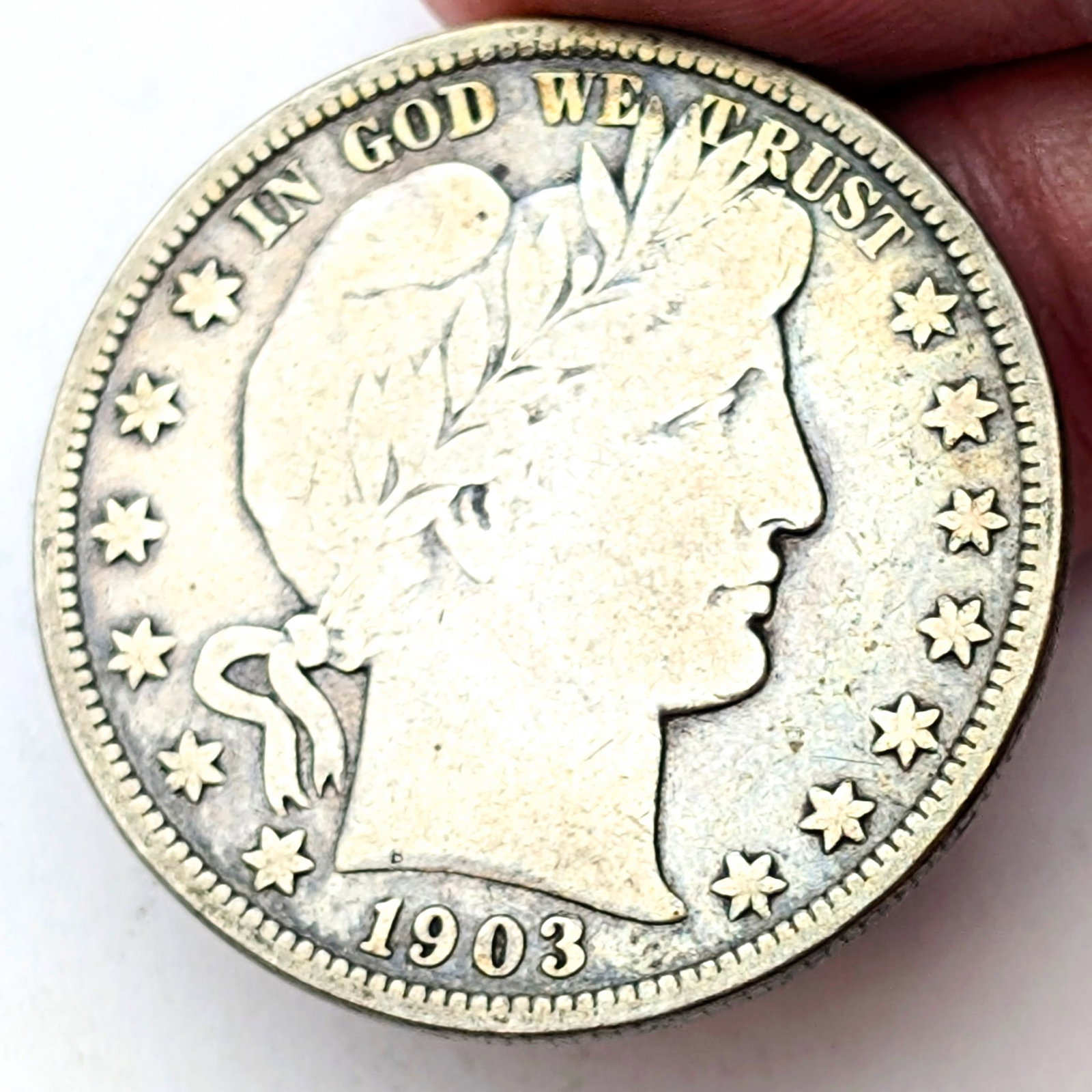 FEATURE 1903-S Silver Barber Half Dollar - 5