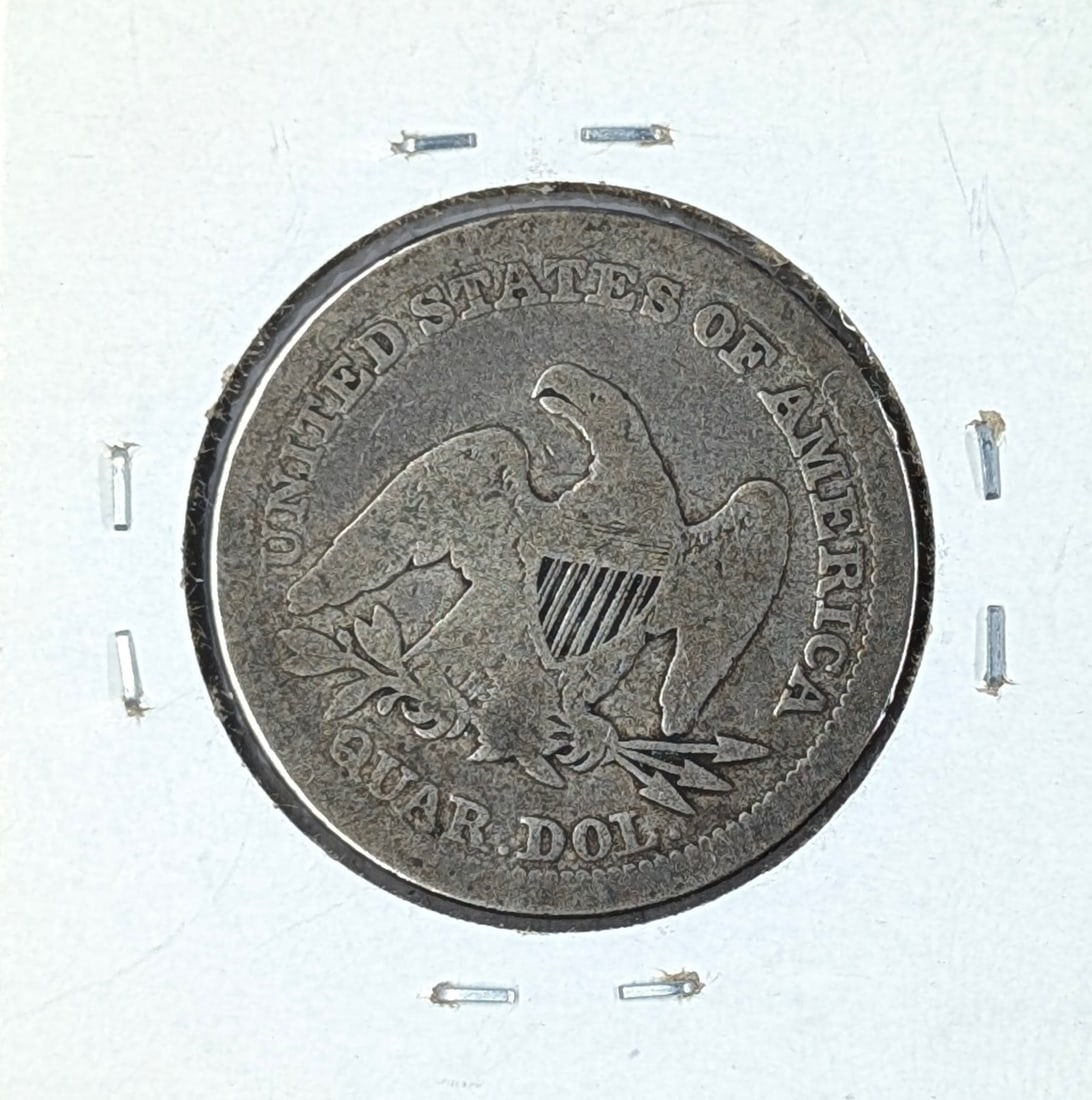 1854 Silver Liberty Seated Quarter w/ Arrows - 2
