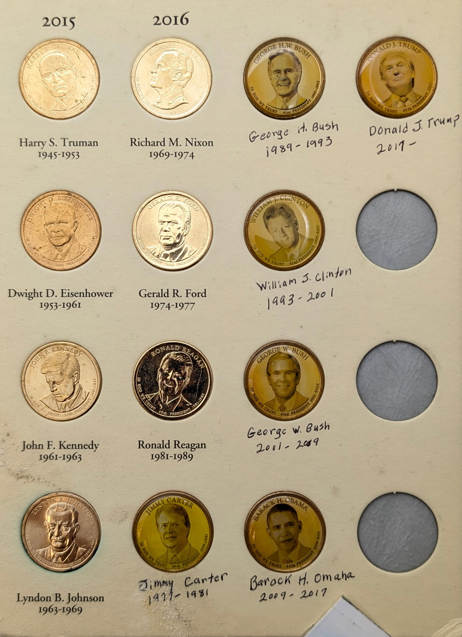 Littleton Presidential Dollars 2007-2020 Book w/ 45 Coins - 5