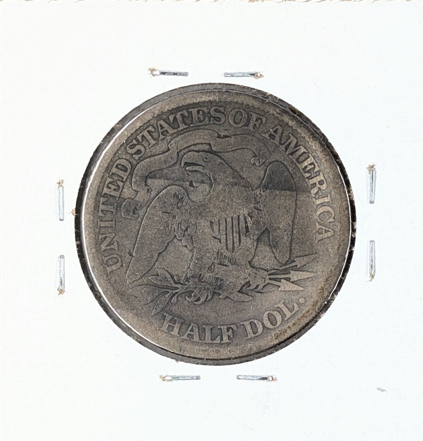 1869 Silver Seated Liberty Half Dollar - 2
