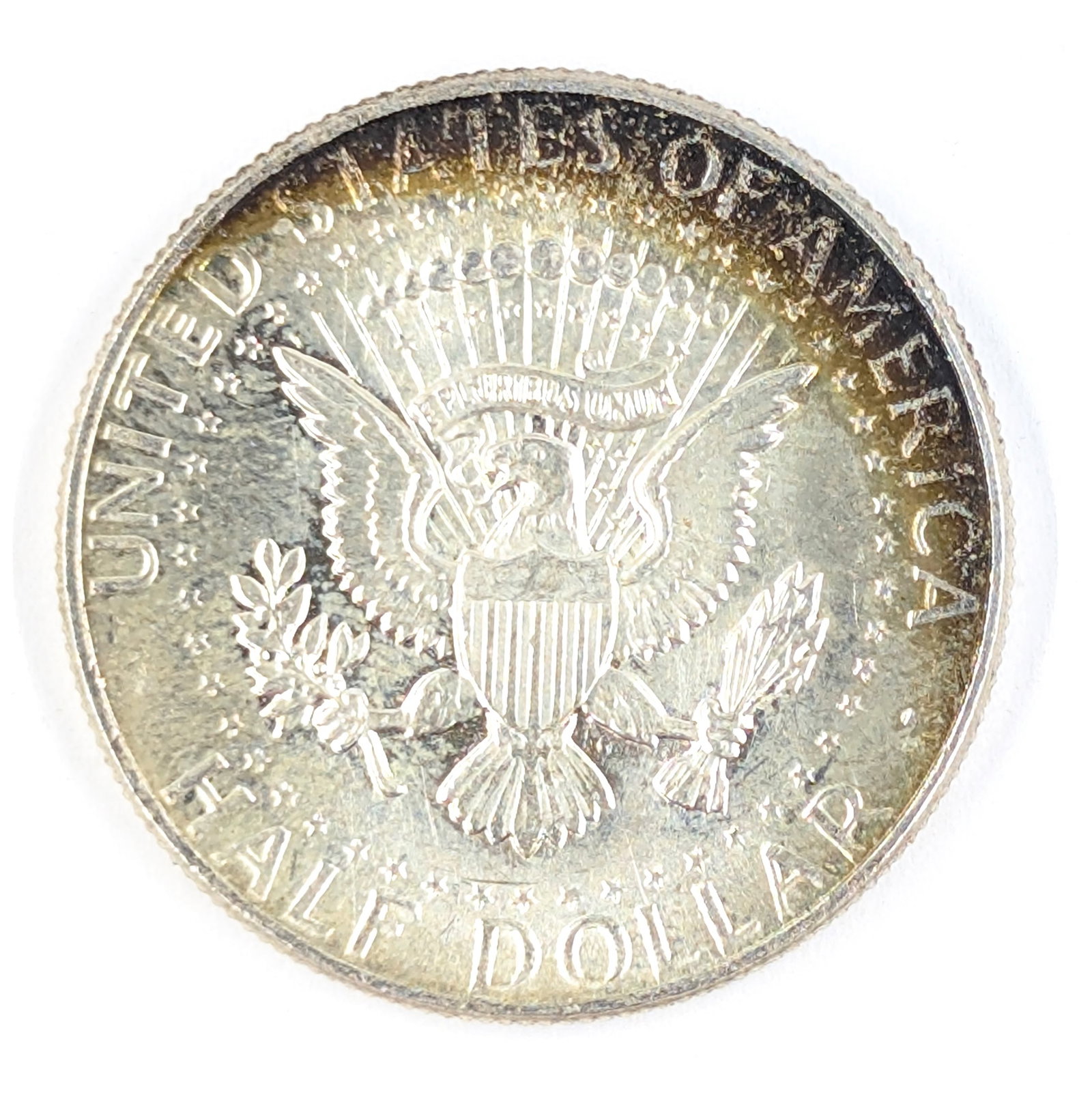 1964 Silver John F Kennedy Half Dollar - Toned - 3