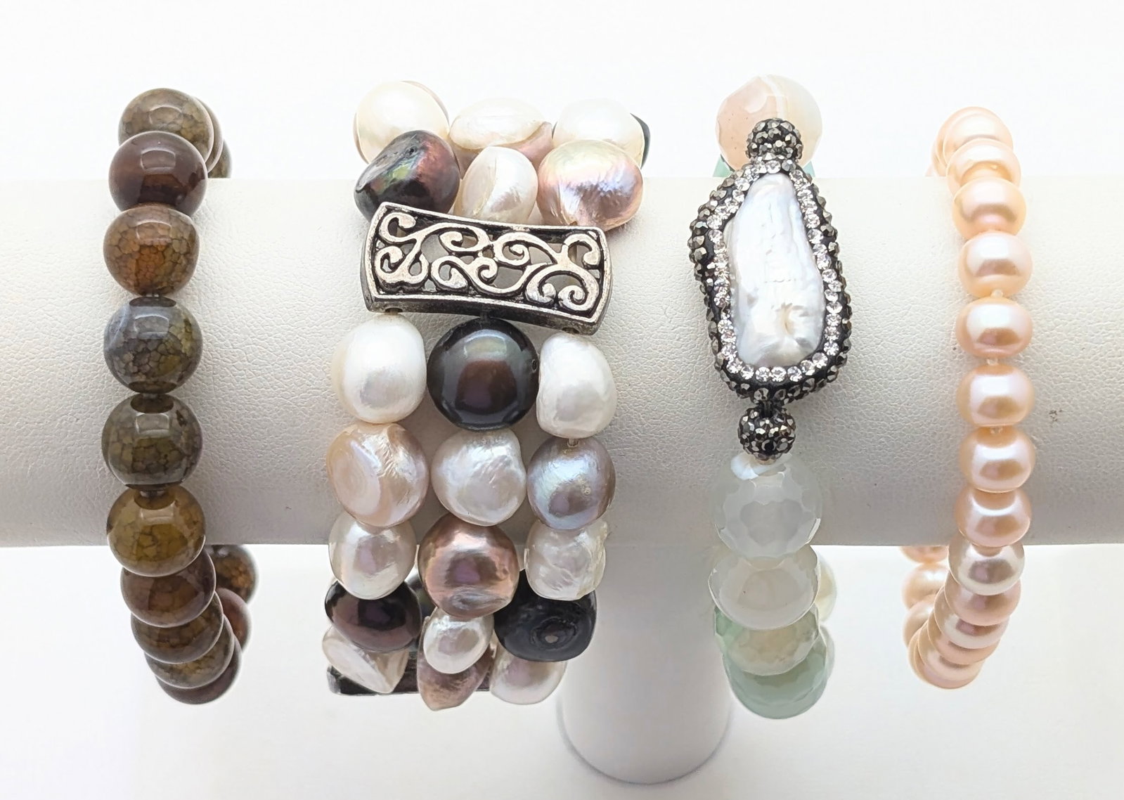 Lot of 4 Beaded Costume Ladies Bracelets - 2