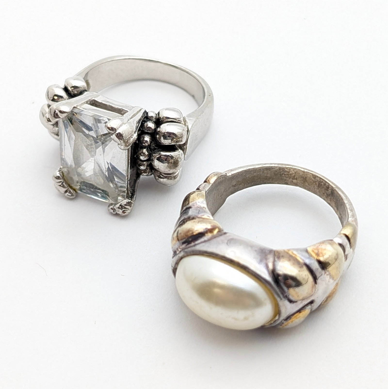 Lot of 2 Costume Cocktail Rings - 2