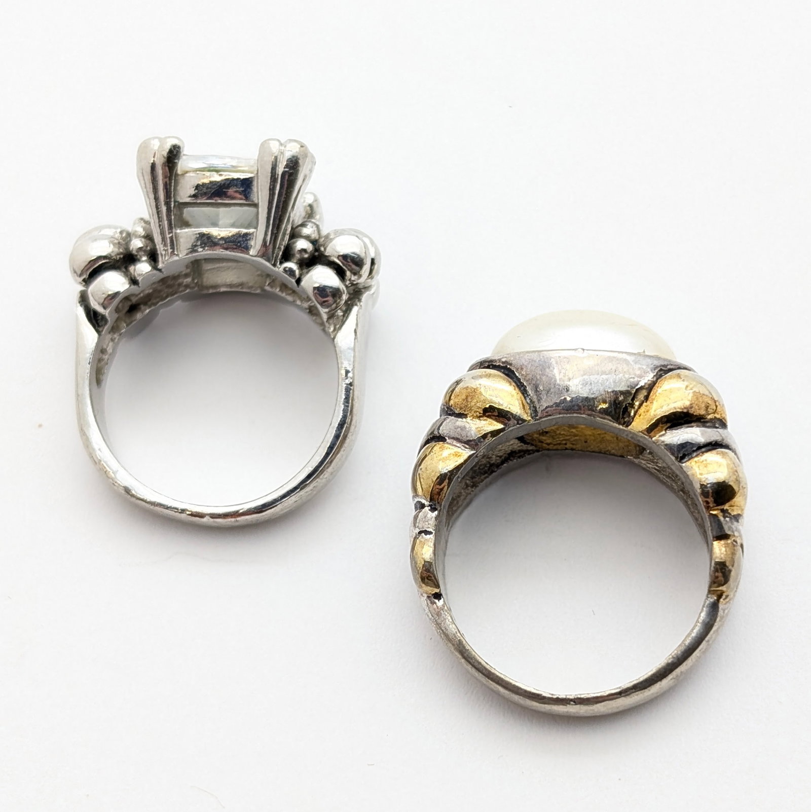 Lot of 2 Costume Cocktail Rings - 3