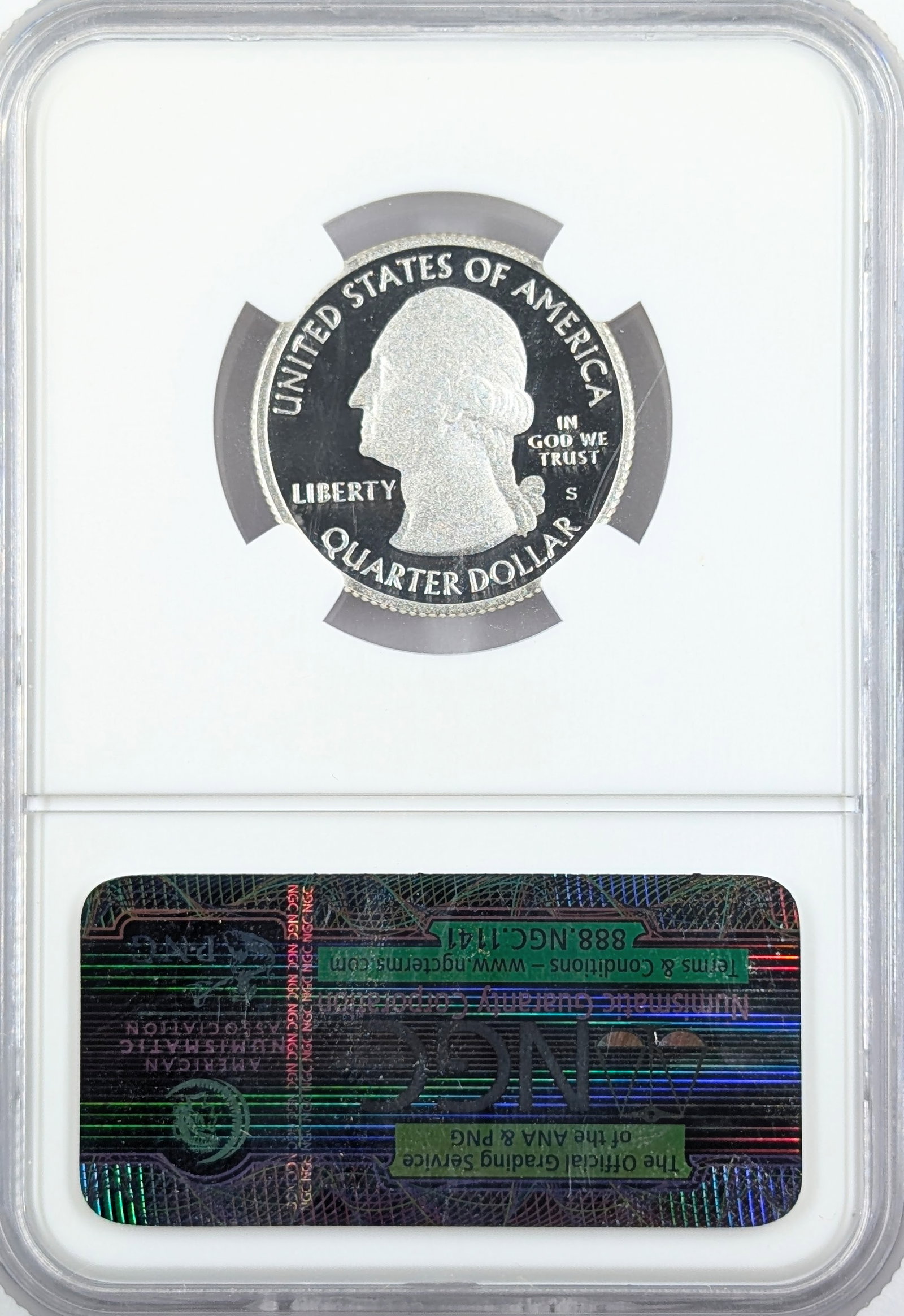 NGC 2011-S PF69 Ultra Cameo Silver America the Beautiful Quarter - Glacier - 2