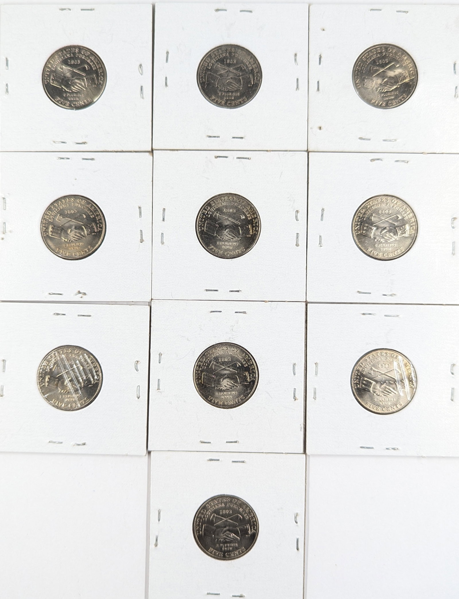 Lot of 10 - 2004-D Jefferson Nickels - Uncirculated - 2