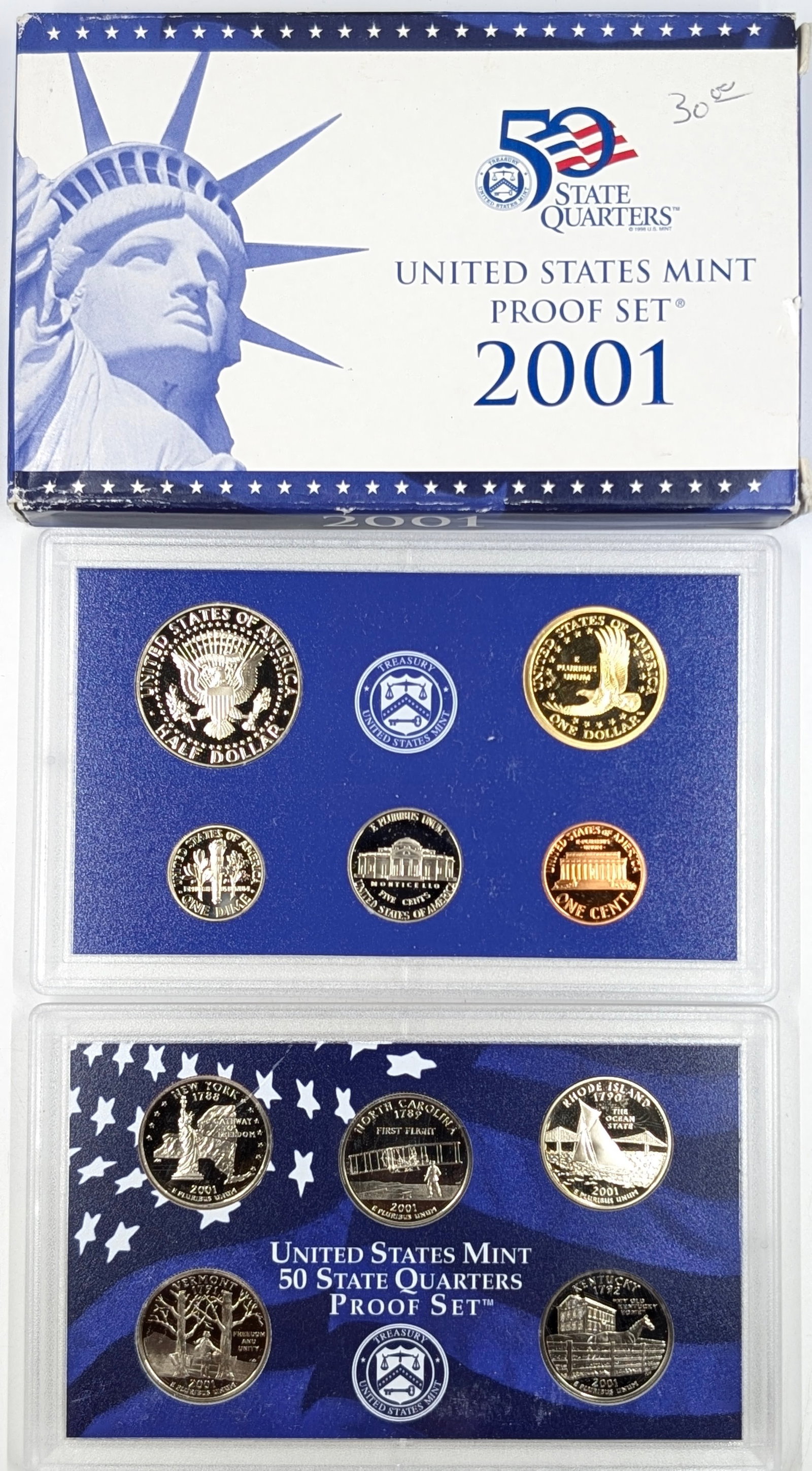 2001 US Mint Proof Set w/ COA - 2