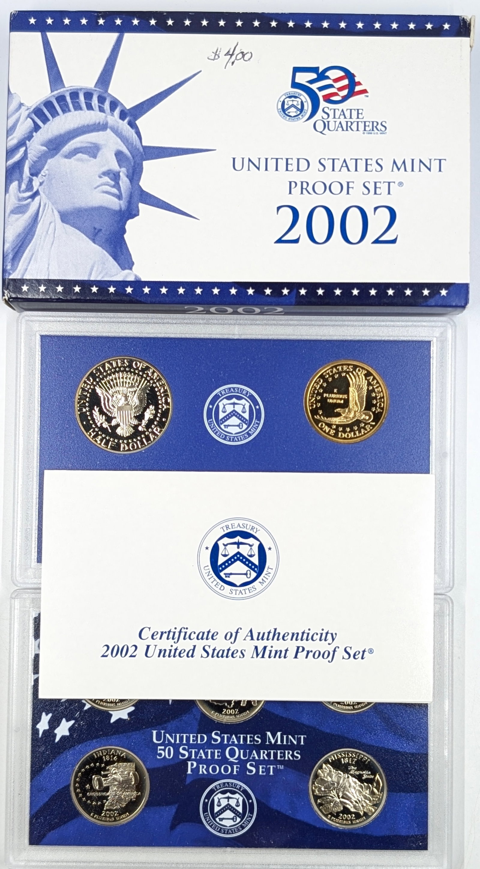 2002 US Mint Proof Set w/ COA - 3