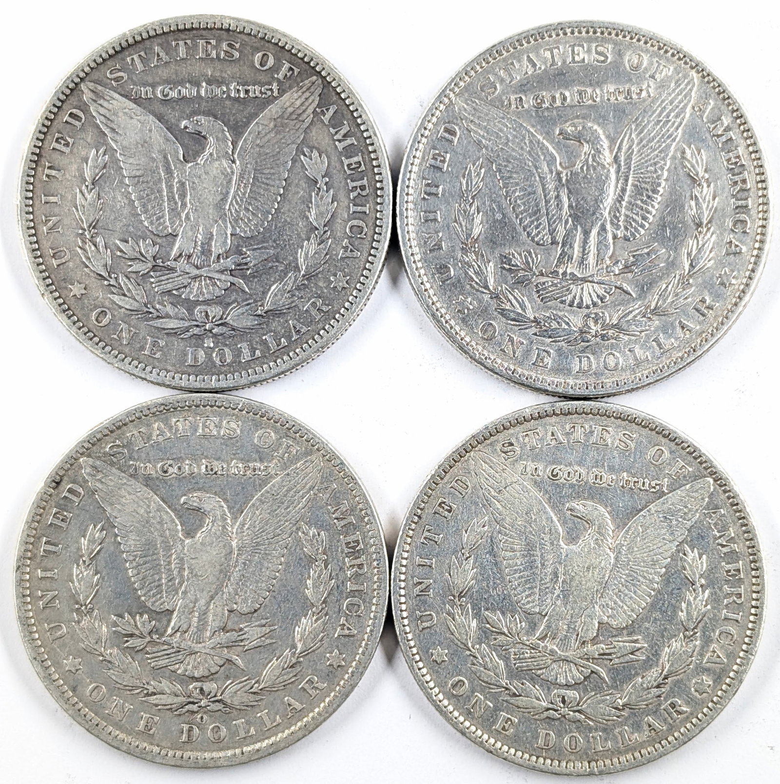 Lot of 4 Morgan Silver Dollars - 1883-1888 - 2