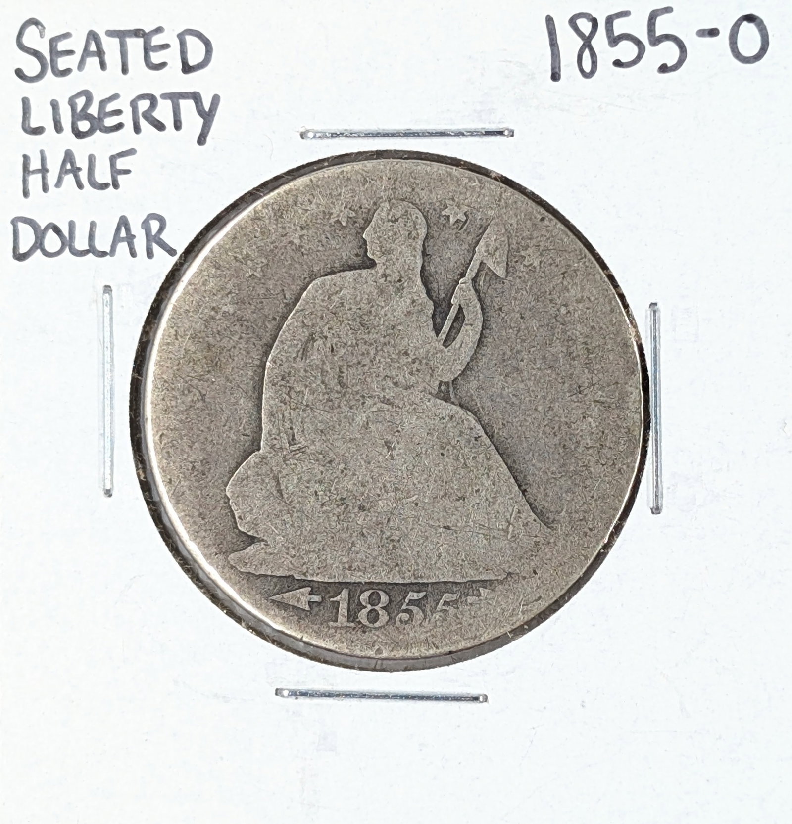 1855-O Silver Seated Liberty Half Dollar w/ Arrows: Silver
