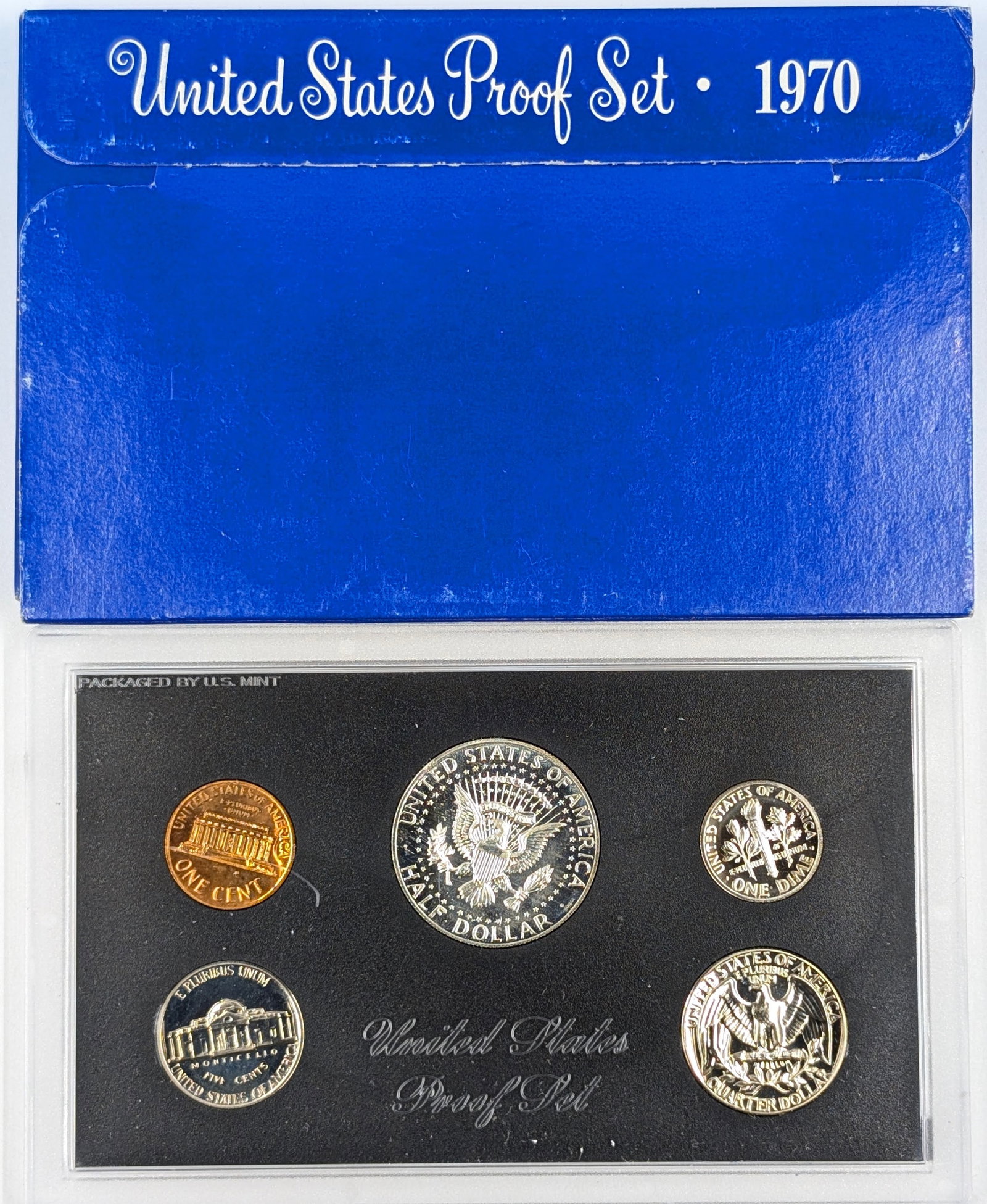 1970 US Mint Proof Set w/ Silver JFK Half - 2