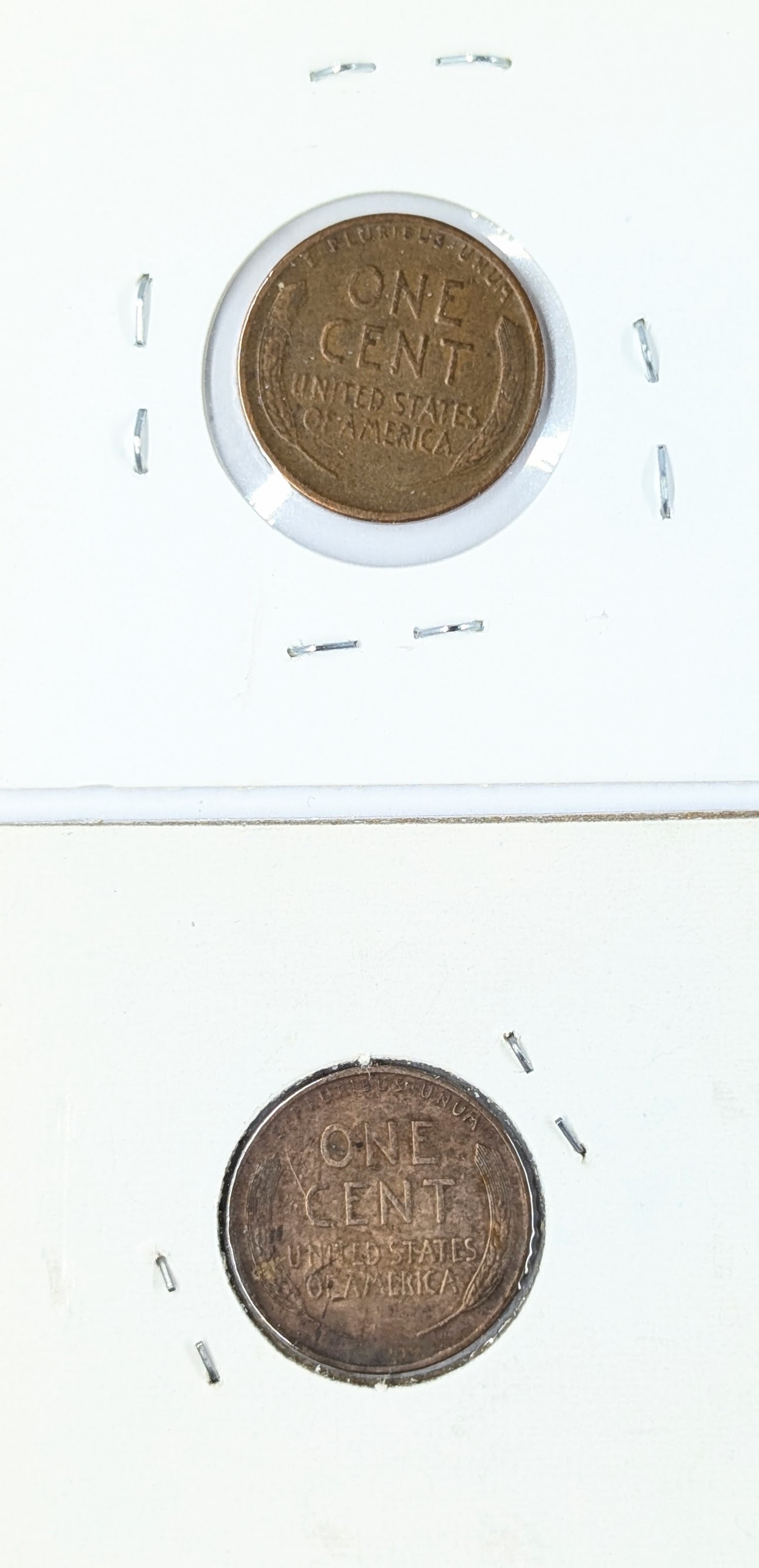 Lot of 2 Wheat Cents - 1935-S (Filled 'S'), 1937-S - 2