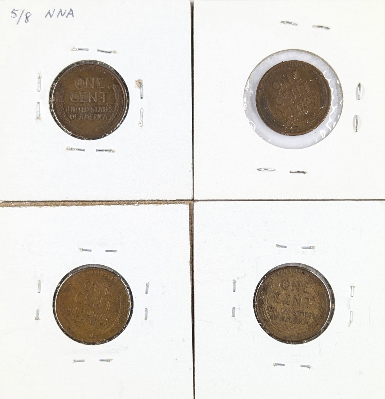 Lot of 4 Wheat Cents - 1945-1949 - All D Mints - 2