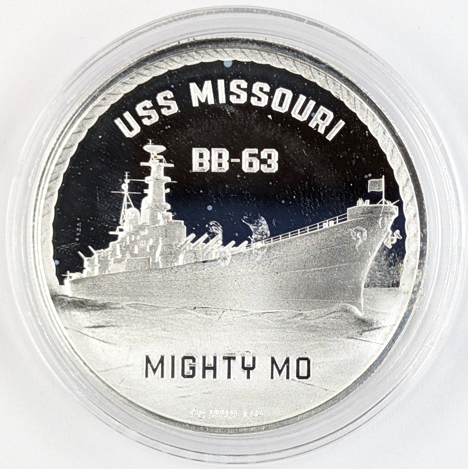 1 Ounce Fine .999 Silver Round - 2022 Niue $2 USS Missouri BB63 - 2