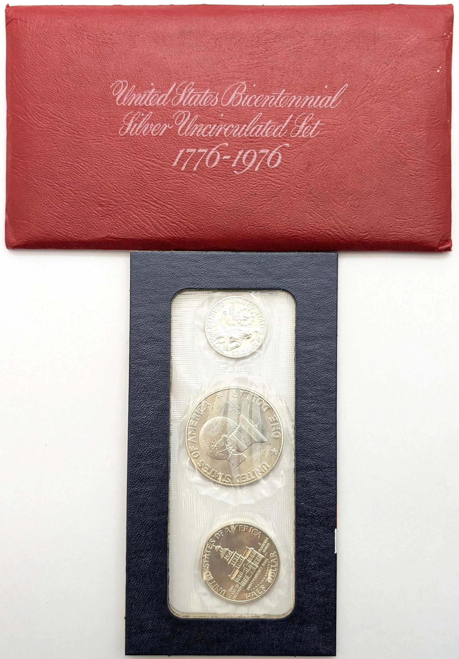 1976 US Mint Bicentennial Silver Uncirculated 3-Coin Set - 2
