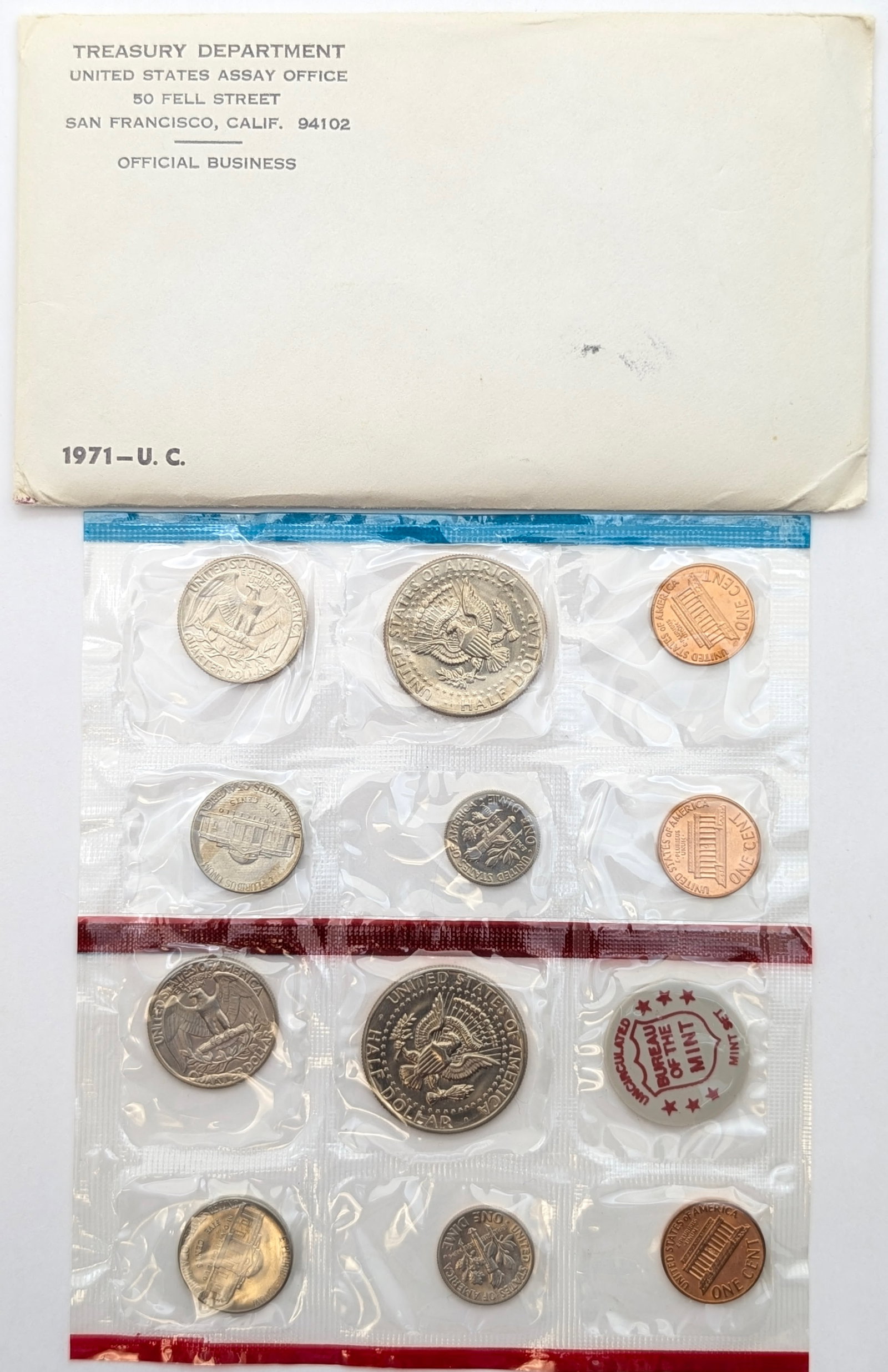 1971 US Mint Uncirculated Coin Set - 2