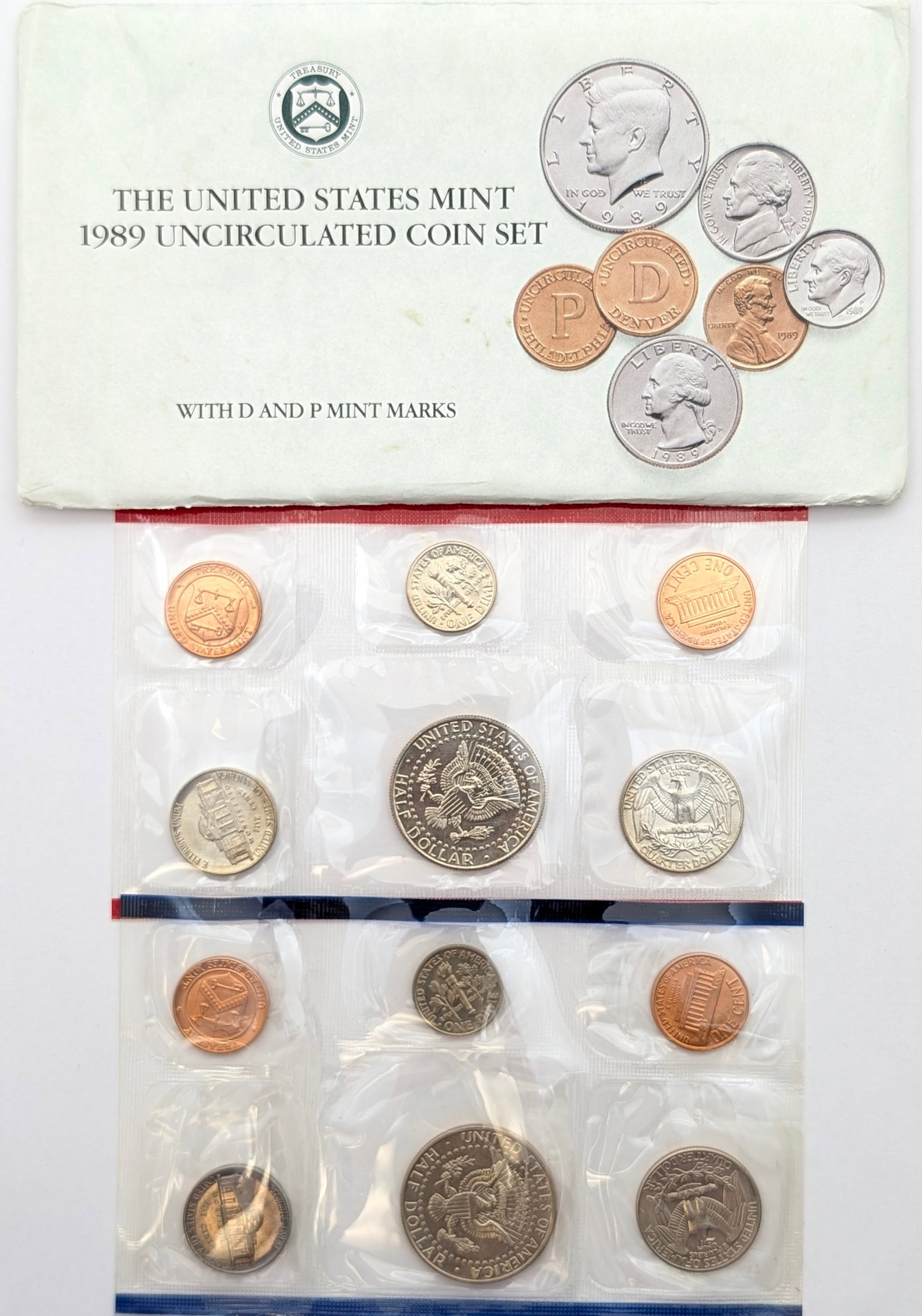 1989 US Mint Uncirculated Coin Set - 2