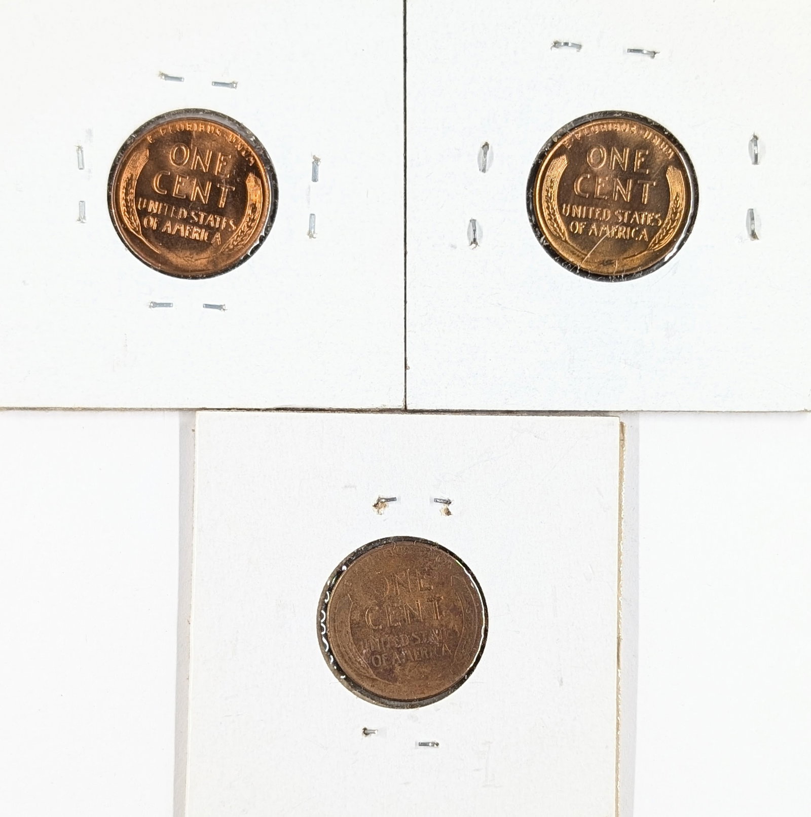Lot of 3 Wheat Cents - 1952-D, 1953 P/S - Most Uncirculated - 2