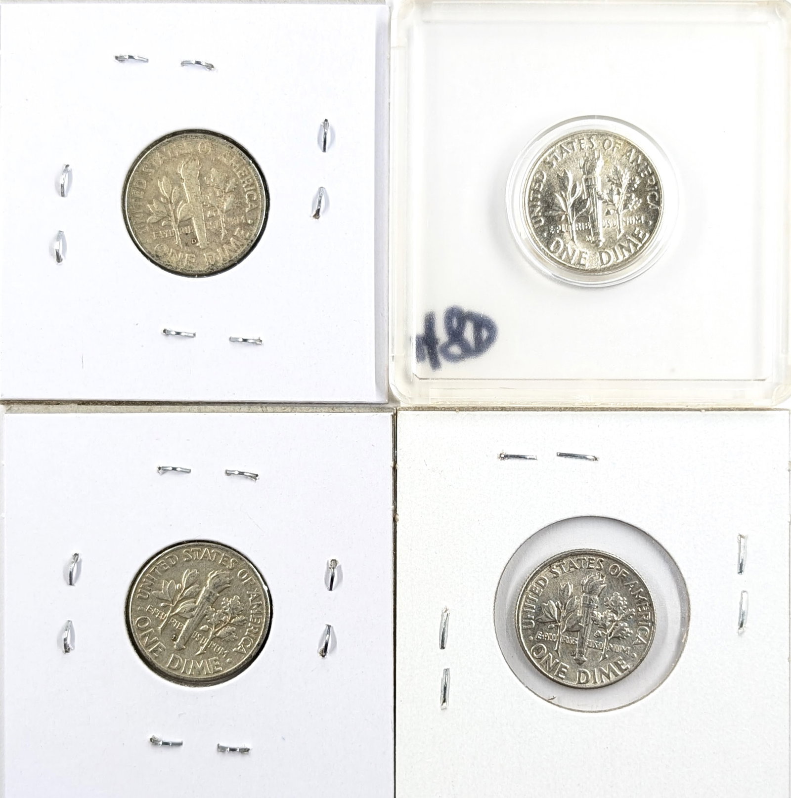 Lot of 4 Silver Roosevelt Dimes - 1947-1964 - 2