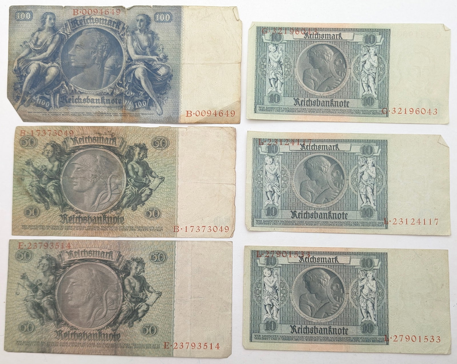 Lot of 7 German Reichsbanknote - 1929-1935 - 2