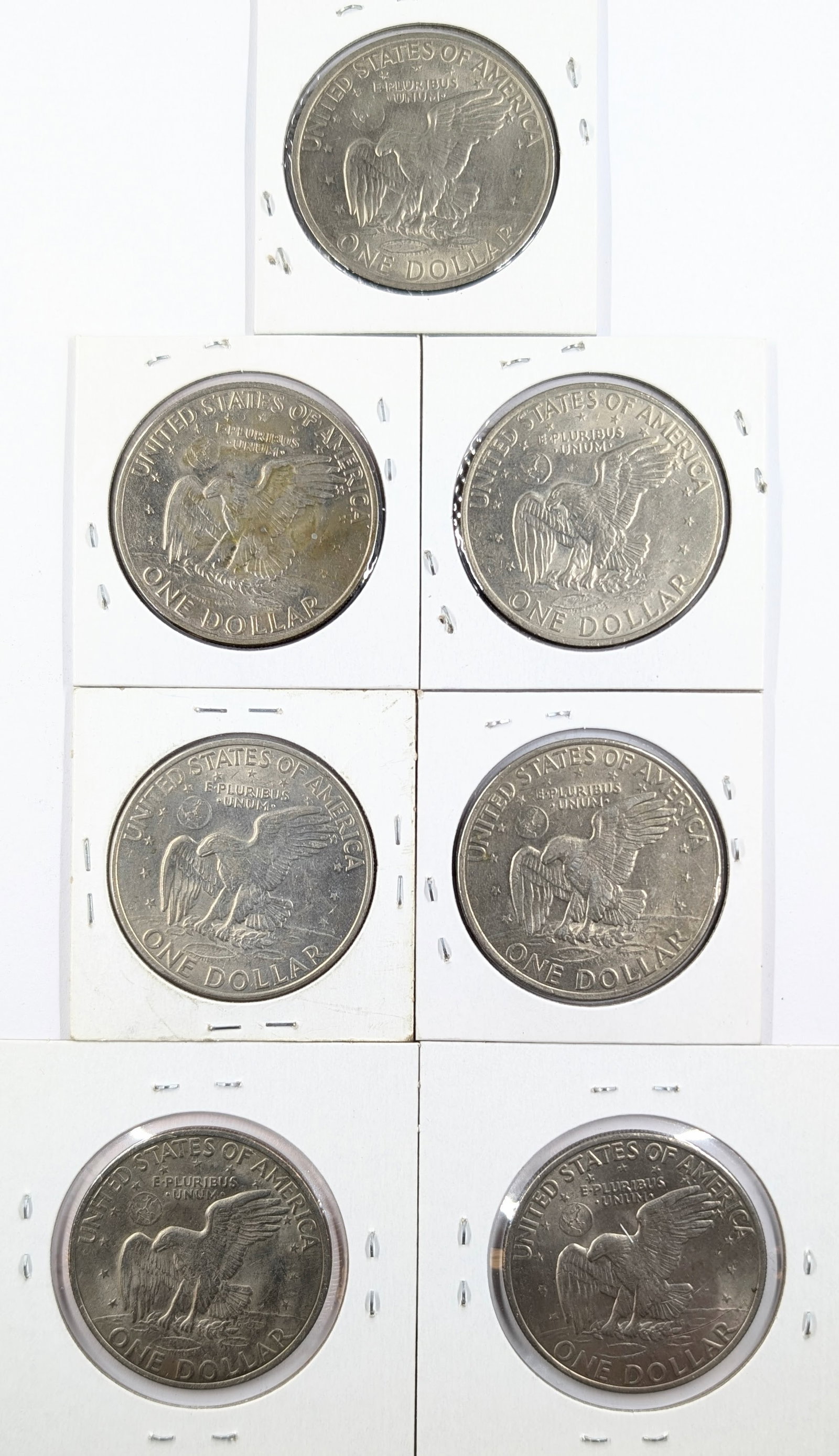 Lot of 7 Eisenhower "Ike" Dollars - 1971-1972 - 2