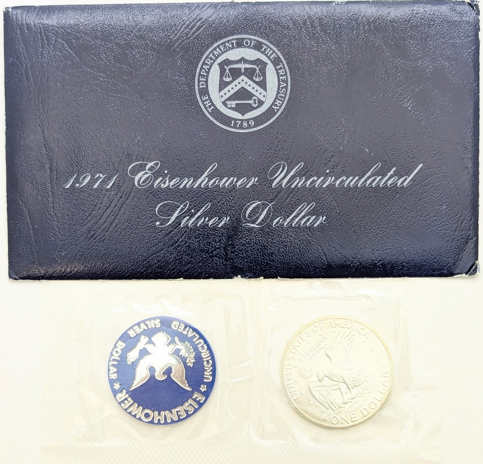 1971 Eisenhower " Ike" Uncirculated Silver Dollar - 2