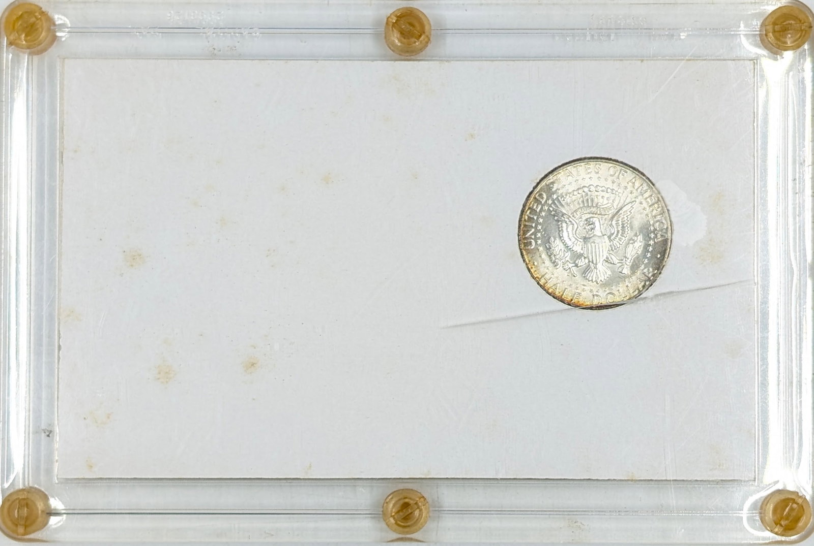 1964 Silver John F Kennedy Half Dollar in Case - Toned - 2