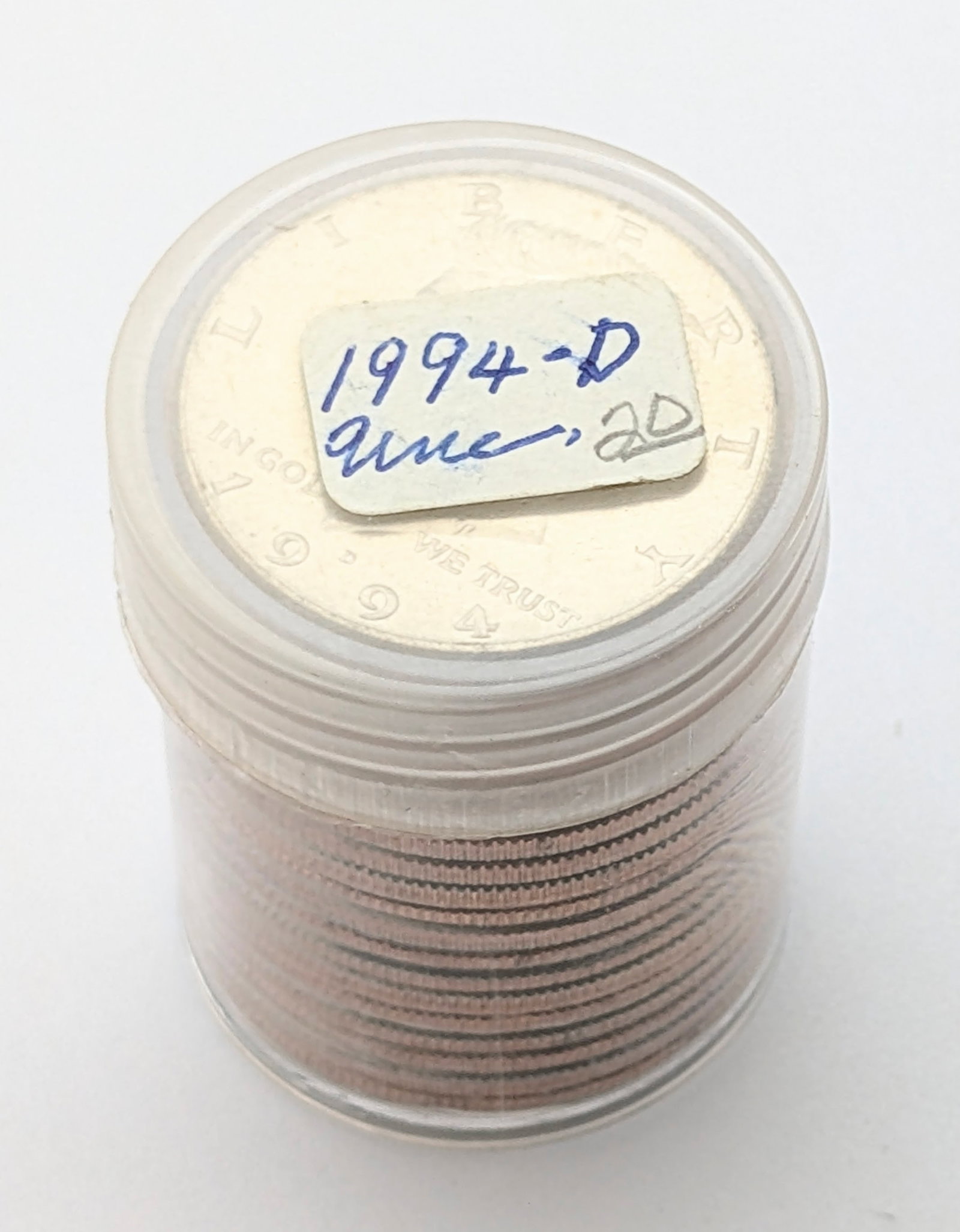 Tube of 20 Uncirculated 1994-D John F Kennedy Half Dollars - 4