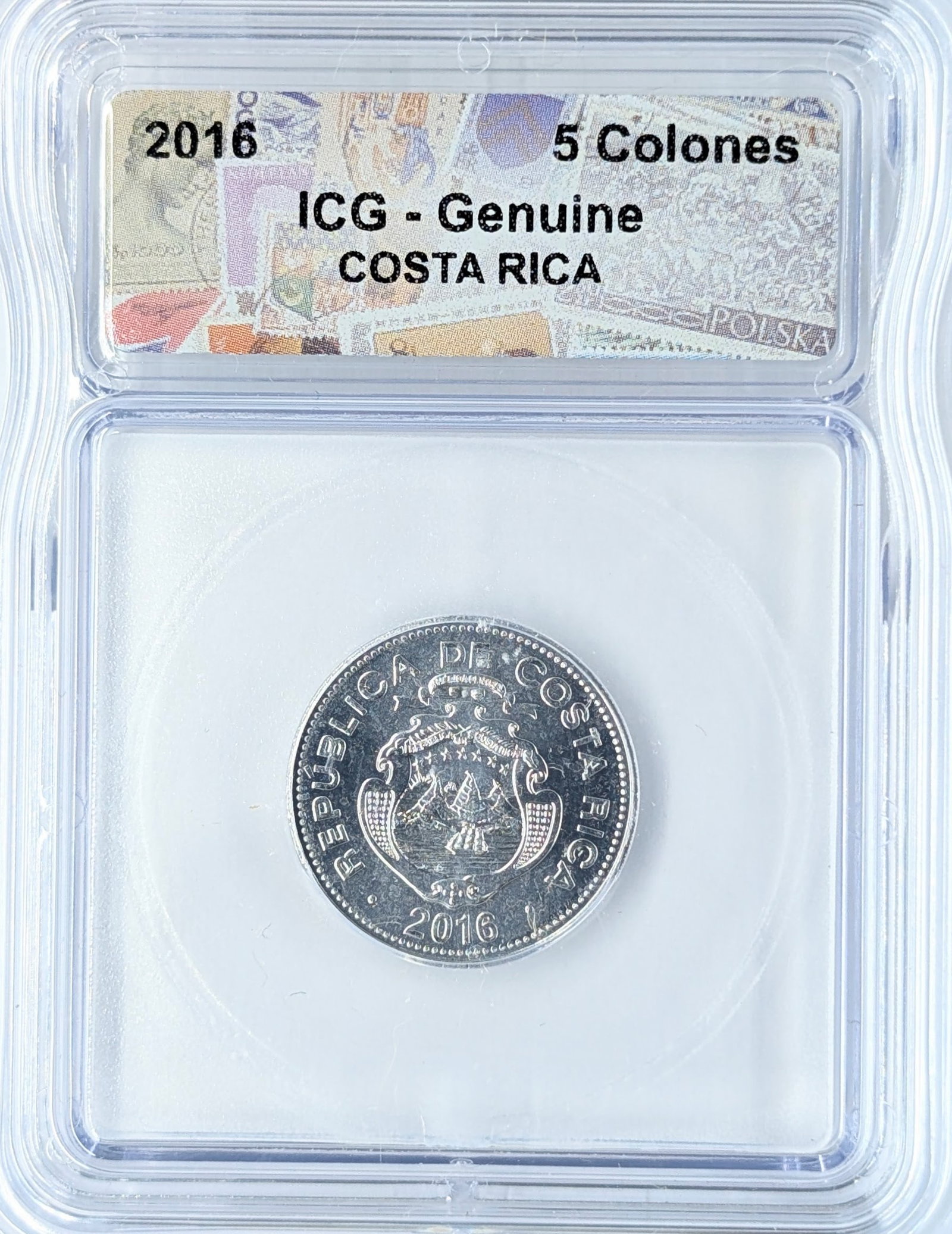 ICG 2016 Costa Rica 5 Colones: Coin