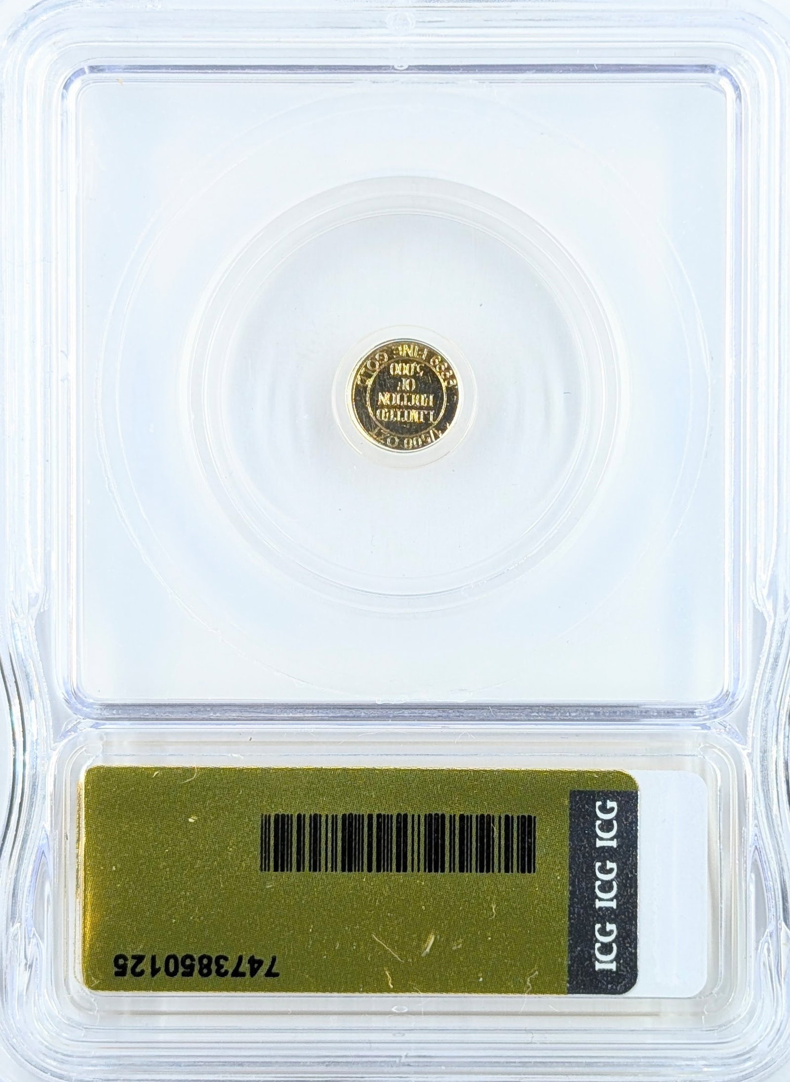1/500th oz Fine .999 Gold - ICG MS70 - 2