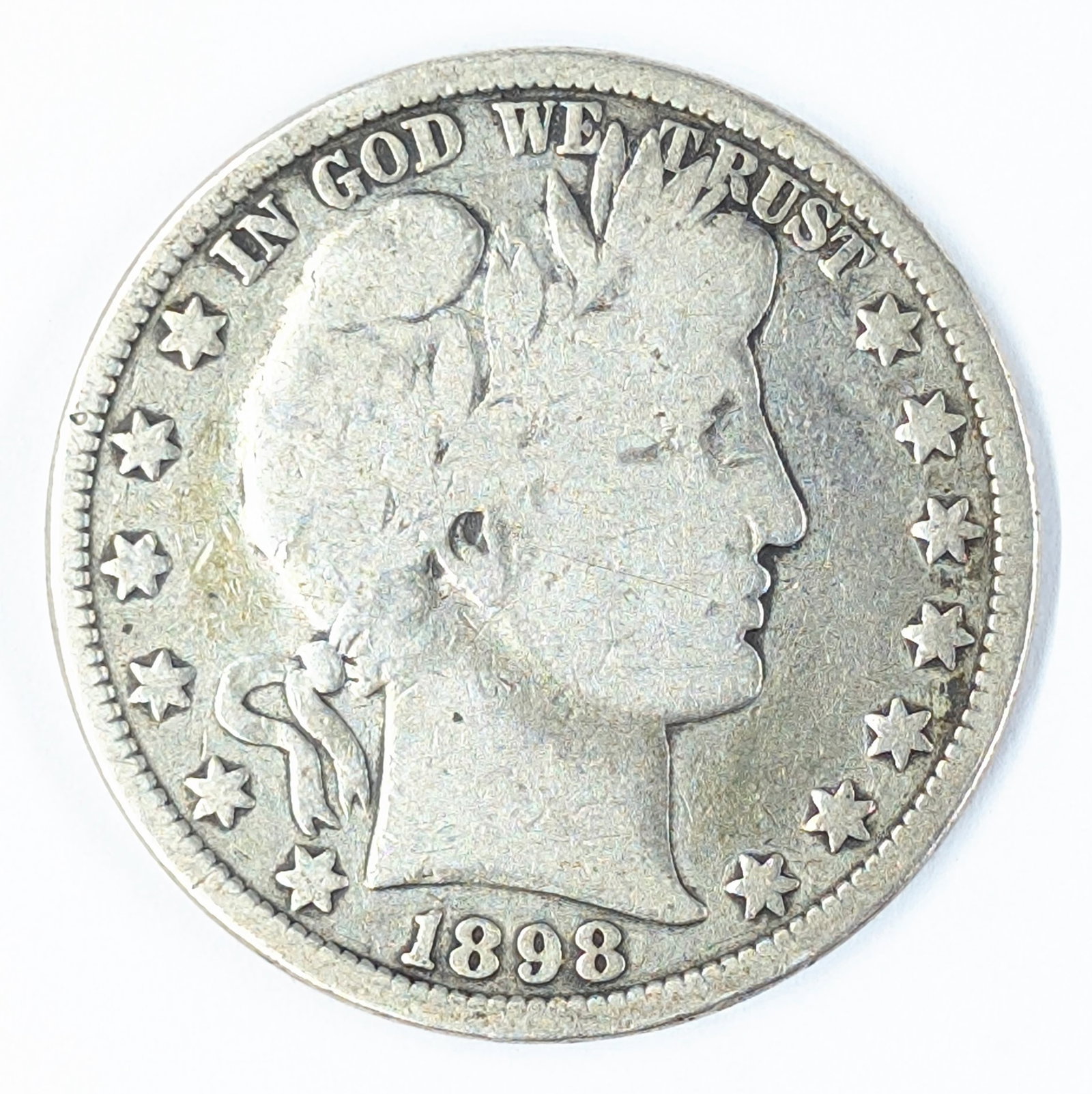 1898 Silver Barber Half Dollar (1 of 2)