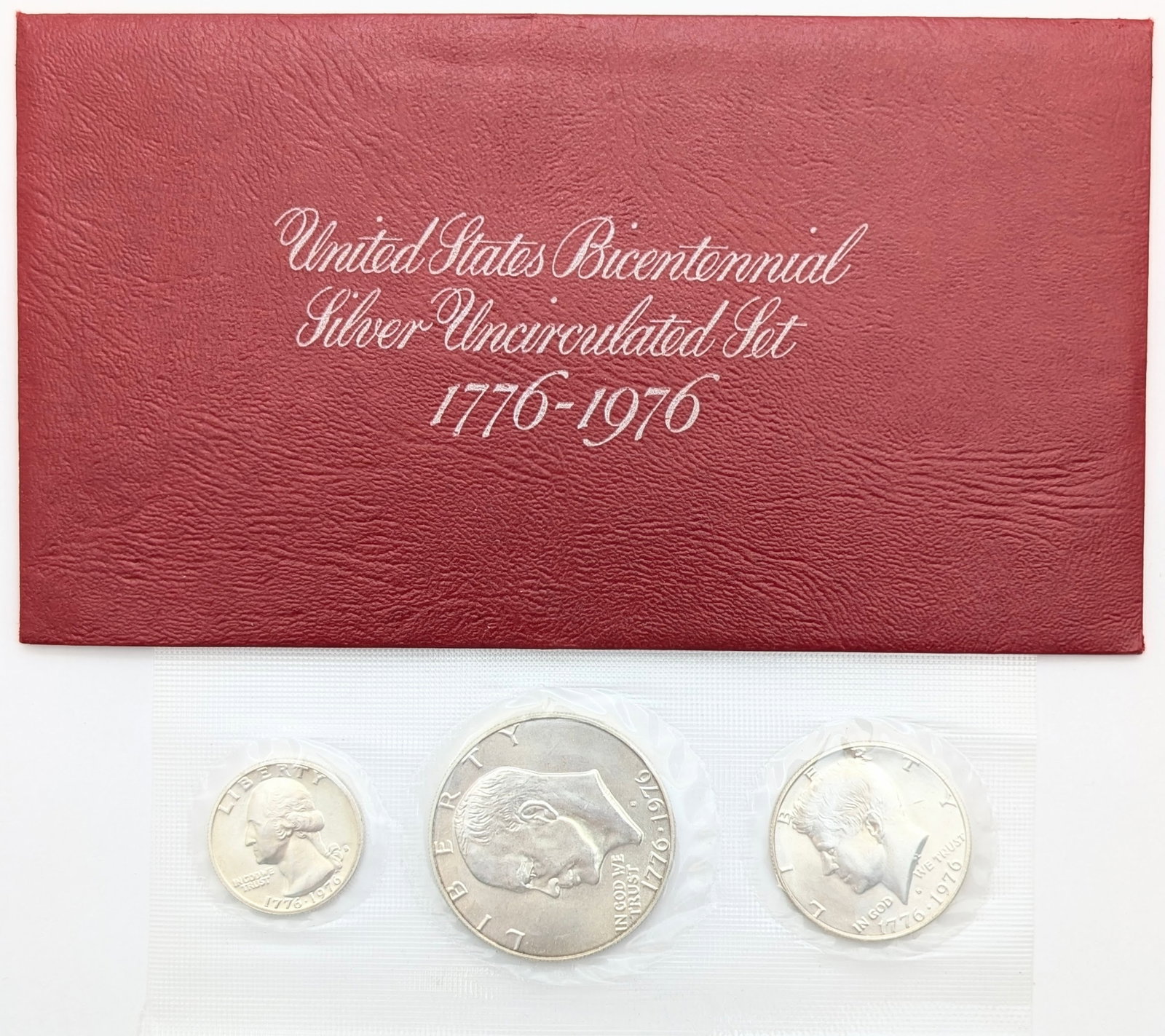 1976 US Mint Bicentennial Silver Uncirculated 3-Coin Set: Silver